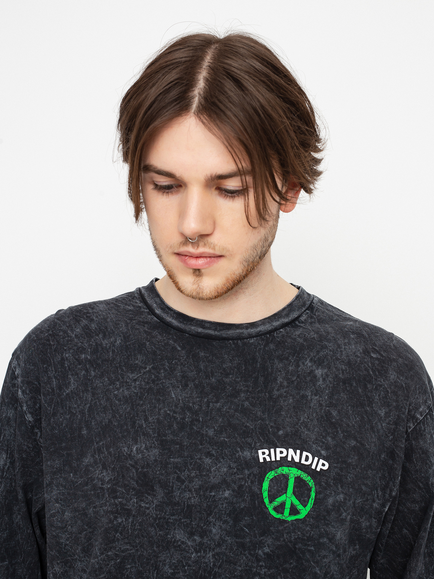 Longsleeve RipNDip Peace No Love (black mineral wash)