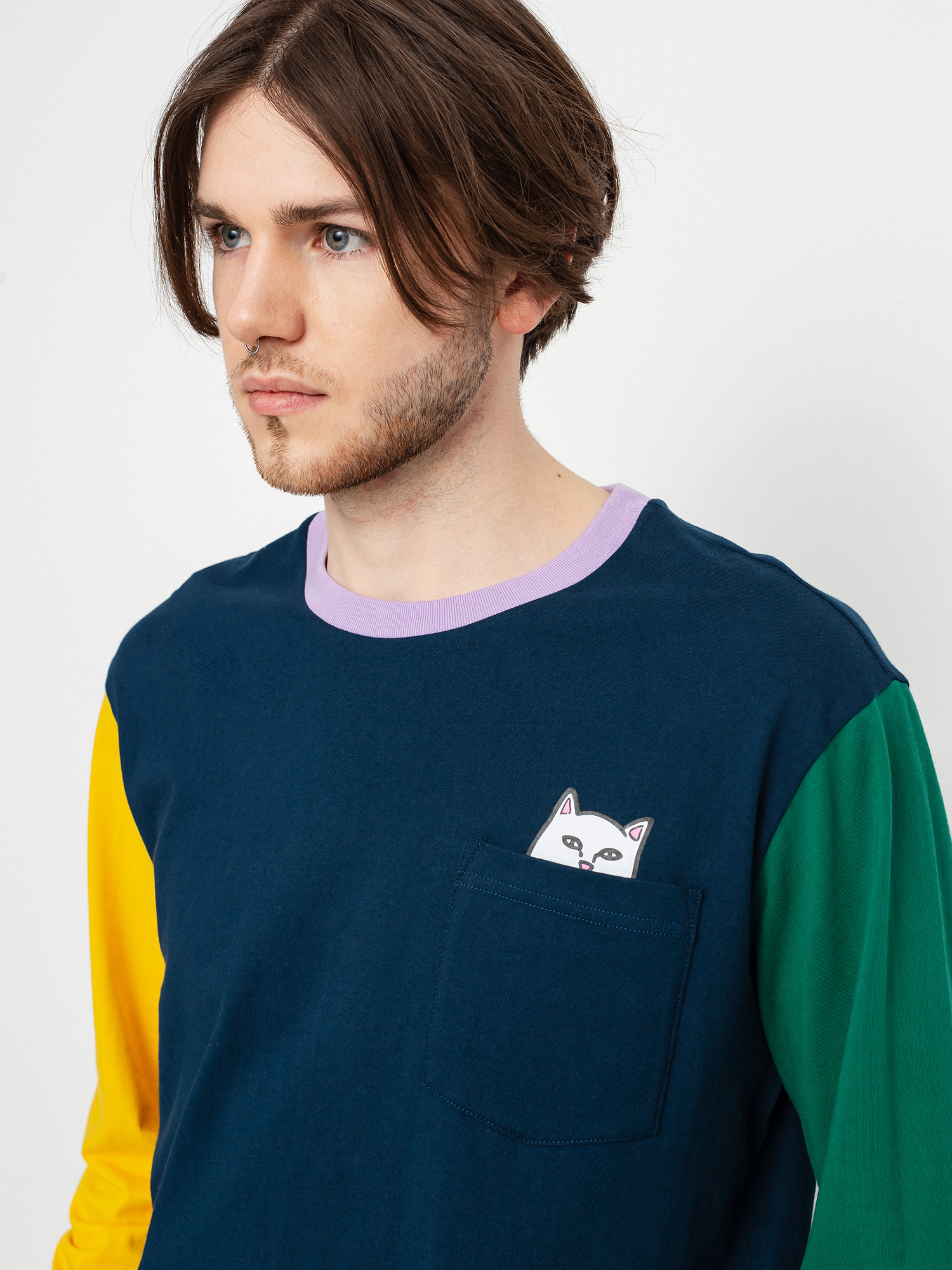 Longsleeve RipNDip Lord Nermal Color Block (multi)