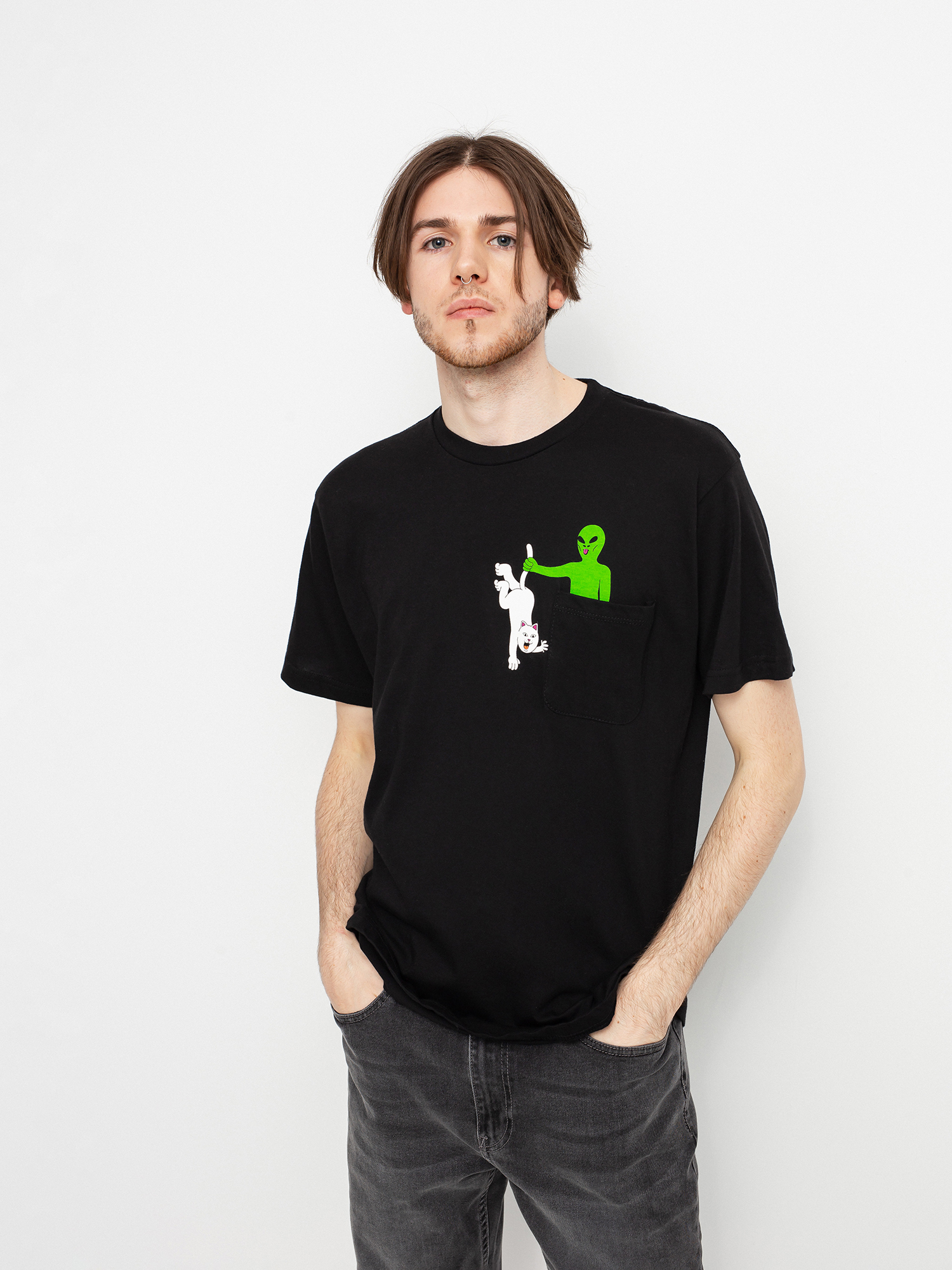 T-shirt RipNDip Hung Up Pocket (black)