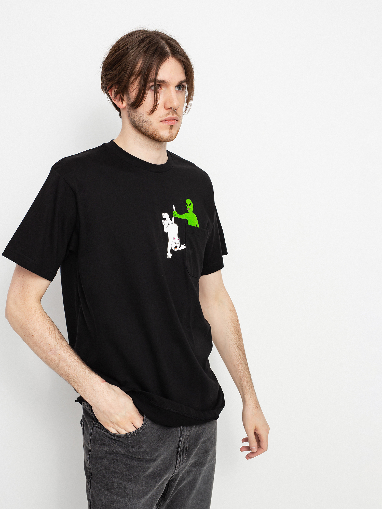 T-shirt RipNDip Hung Up Pocket (black)