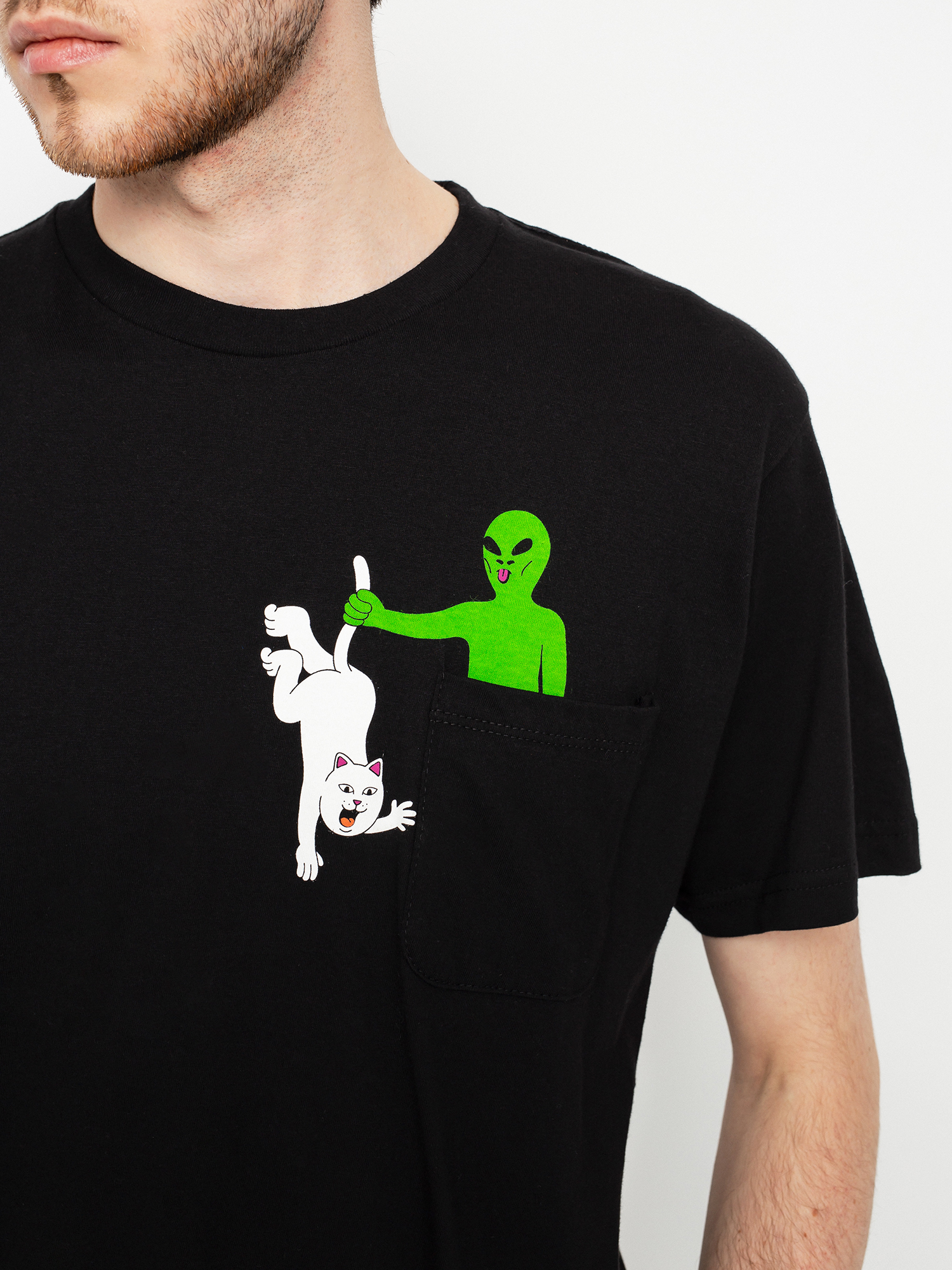 T-shirt RipNDip Hung Up Pocket (black)