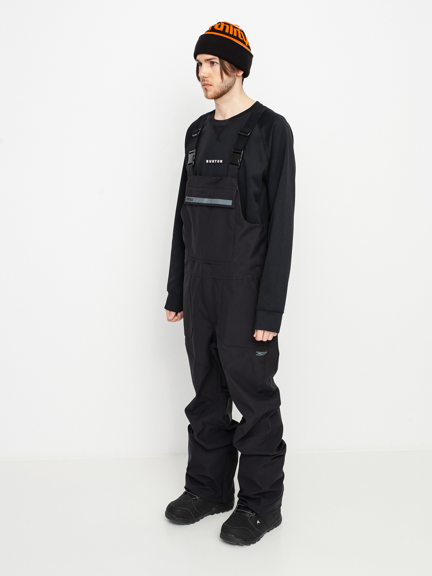 Męskie Spodnie snowboardowe ThirtyTwo Basement Bib (black)