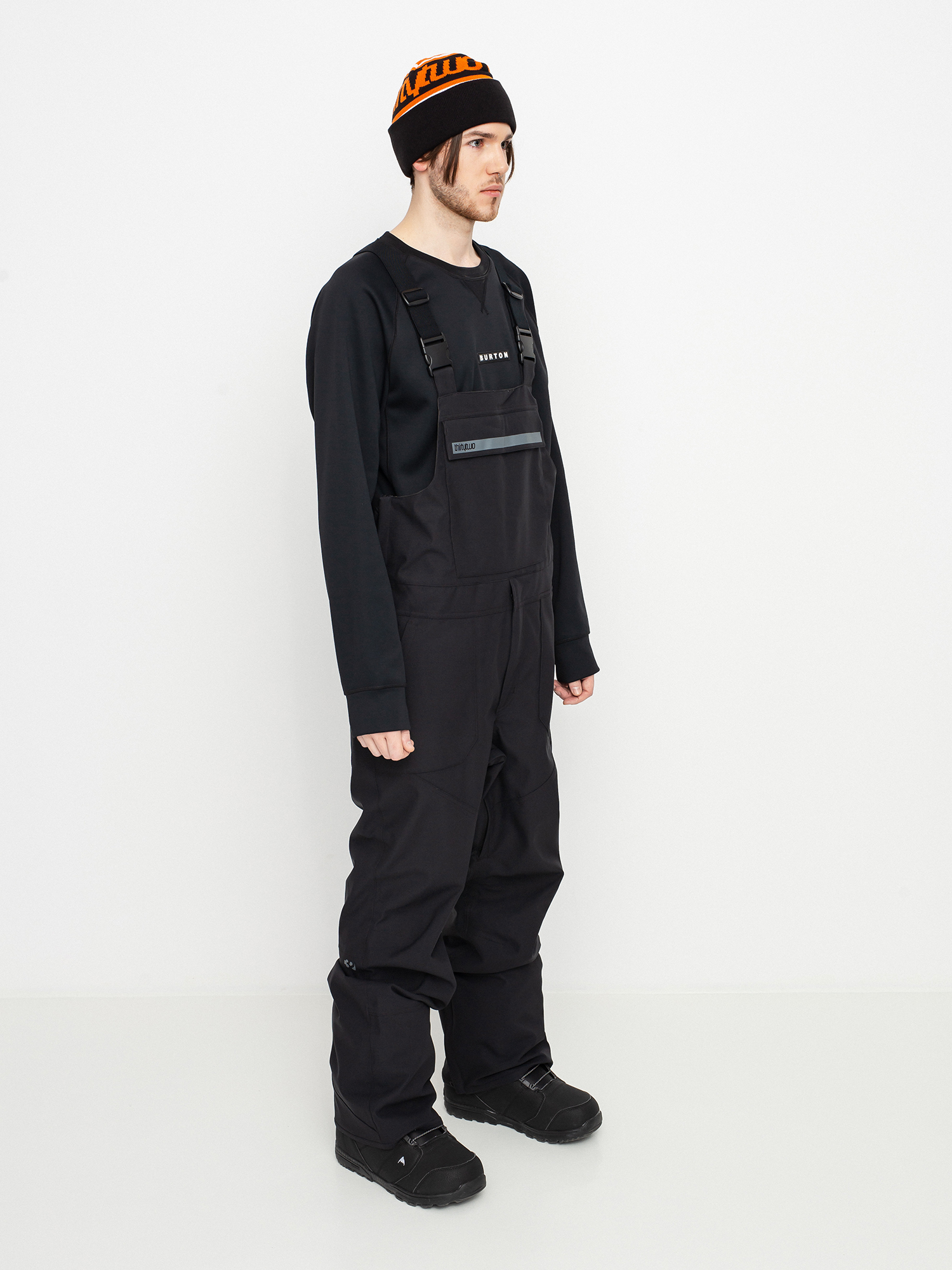 Męskie Spodnie snowboardowe ThirtyTwo Basement Bib (black)
