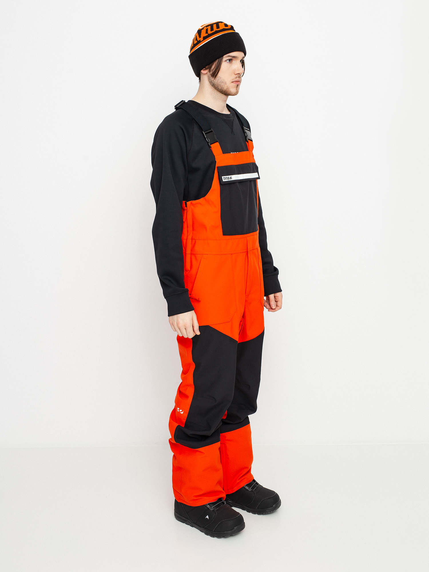 Męskie Spodnie snowboardowe ThirtyTwo Basement Bib (orange)