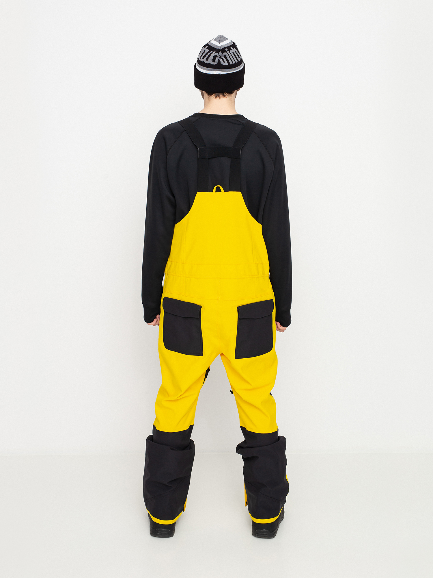 Męskie Spodnie snowboardowe ThirtyTwo Basement Bib (black/gold)