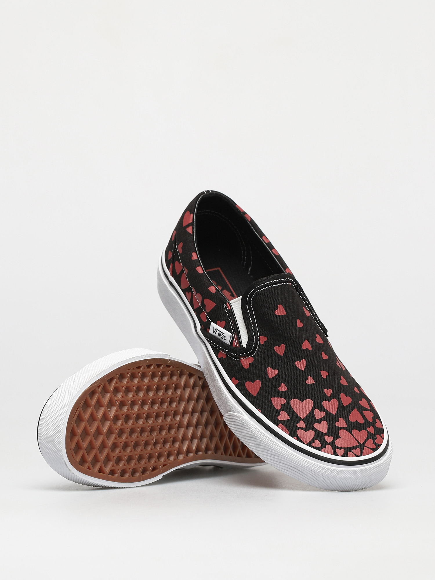 Buty Vans Classic Slip On (valentines hearts black/racing red)