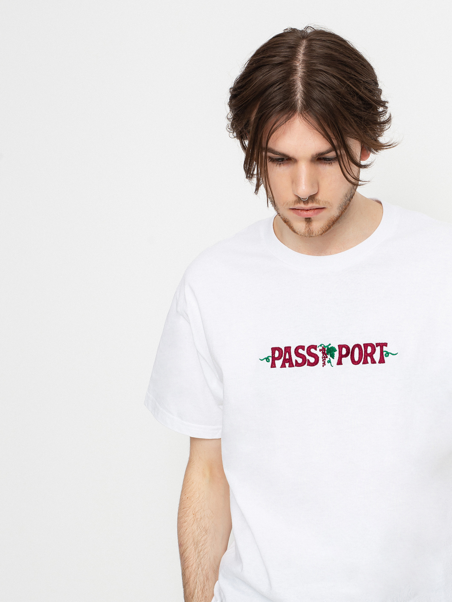 T-shirt Pass Port Life of Leisure Embroidery (white)