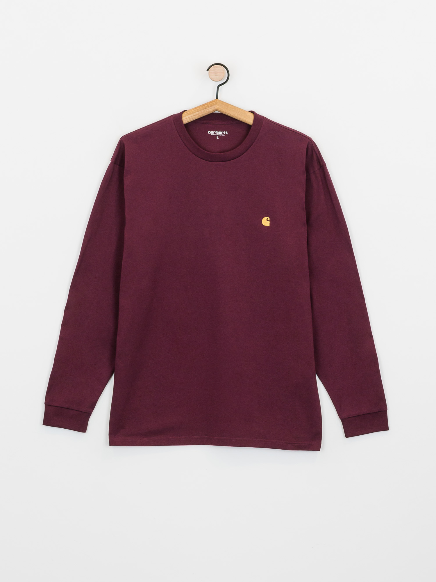 Longsleeve Carhartt WIP Chase (shiraz/gold)