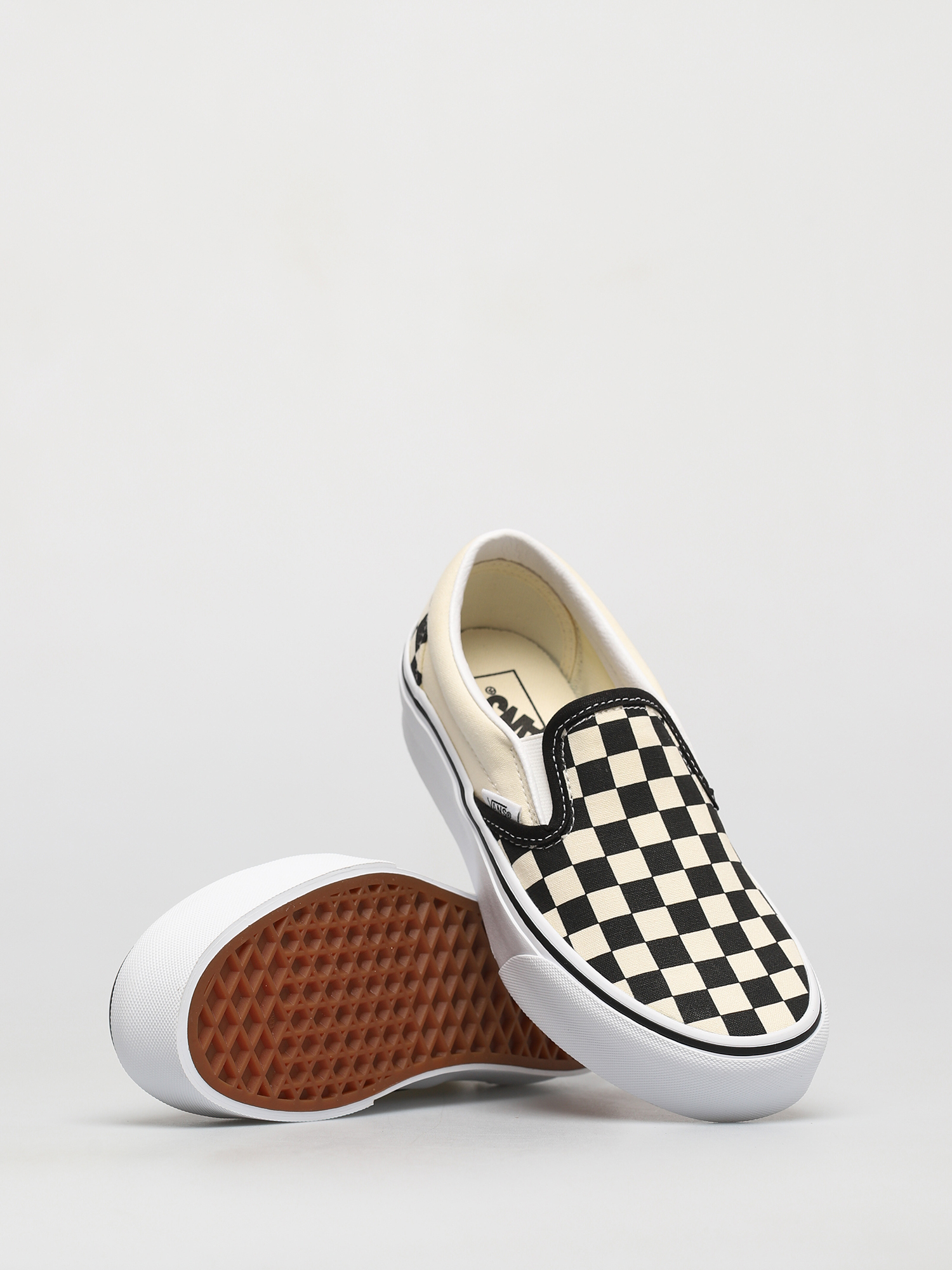 Buty Vans Classic Slip On Platform (blk whtchckerboard/wht)