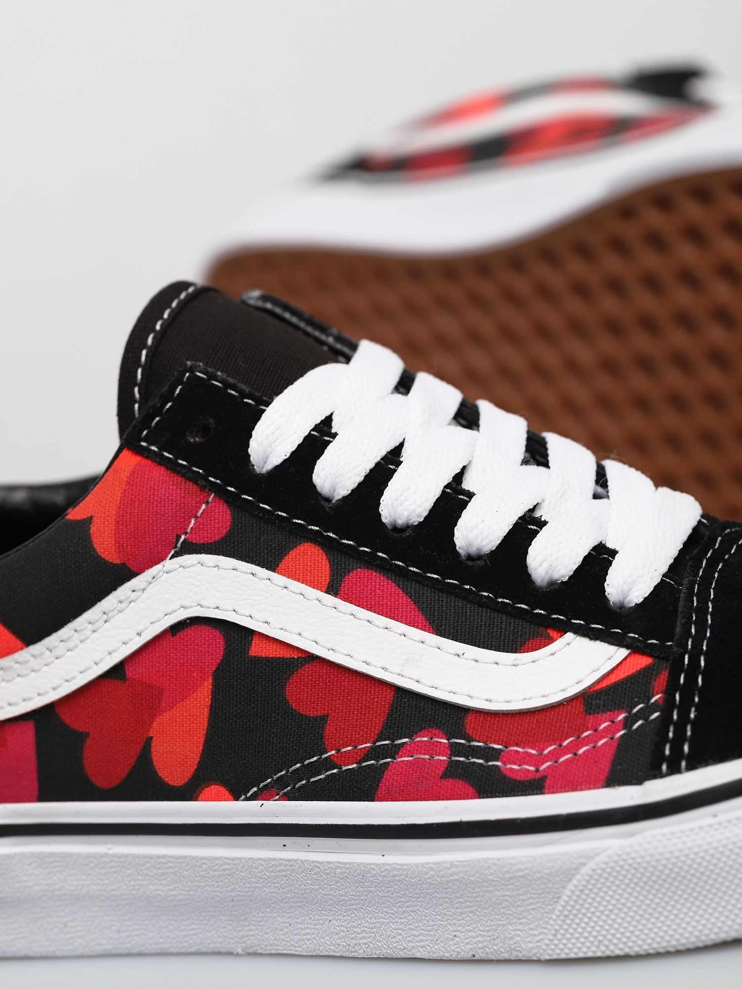 Buty Vans Old Skool (valentines hearts black/fuchsia purple)
