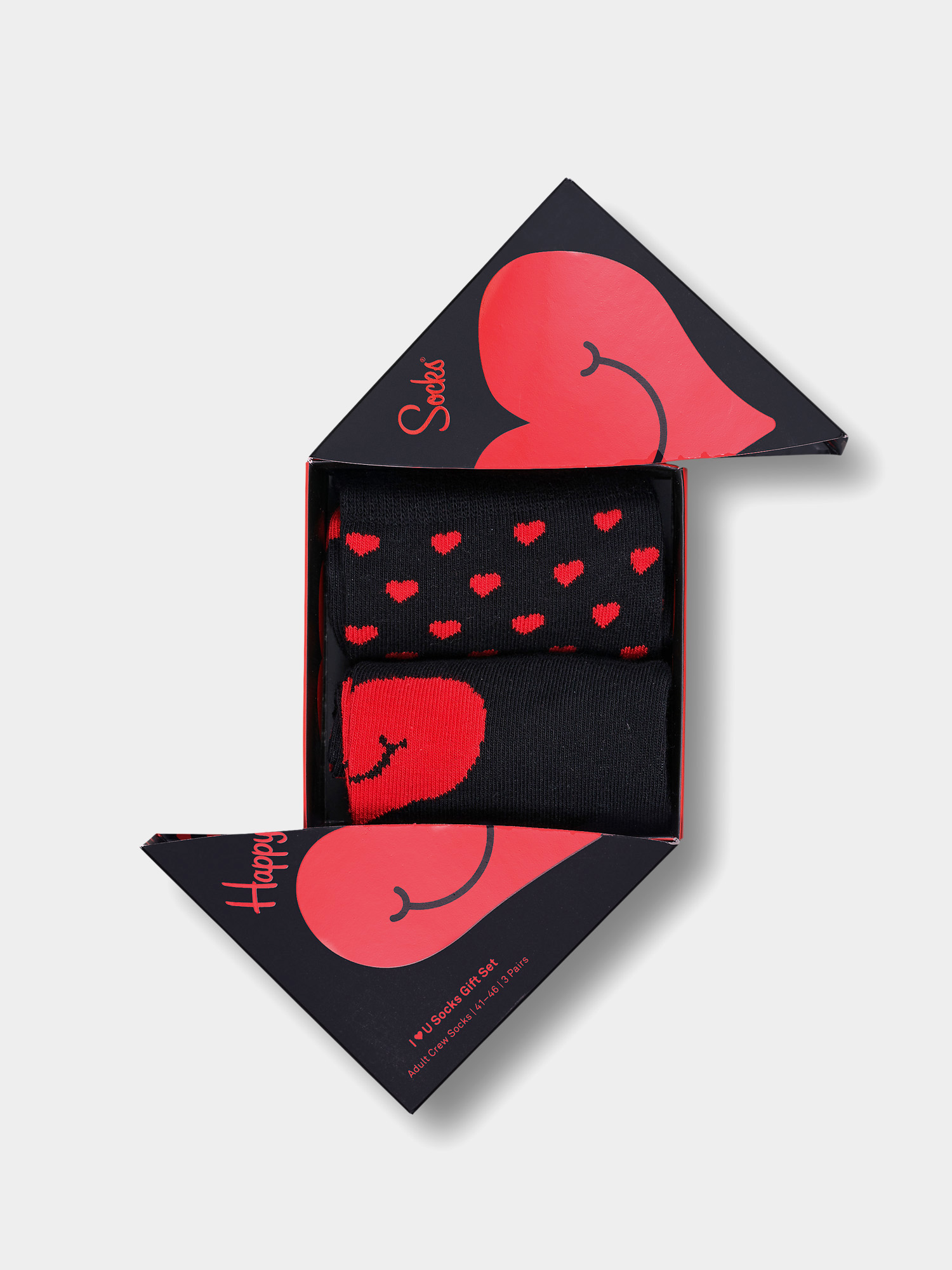 Skarpetki Happy Socks Valentine 2Pk (black/red)