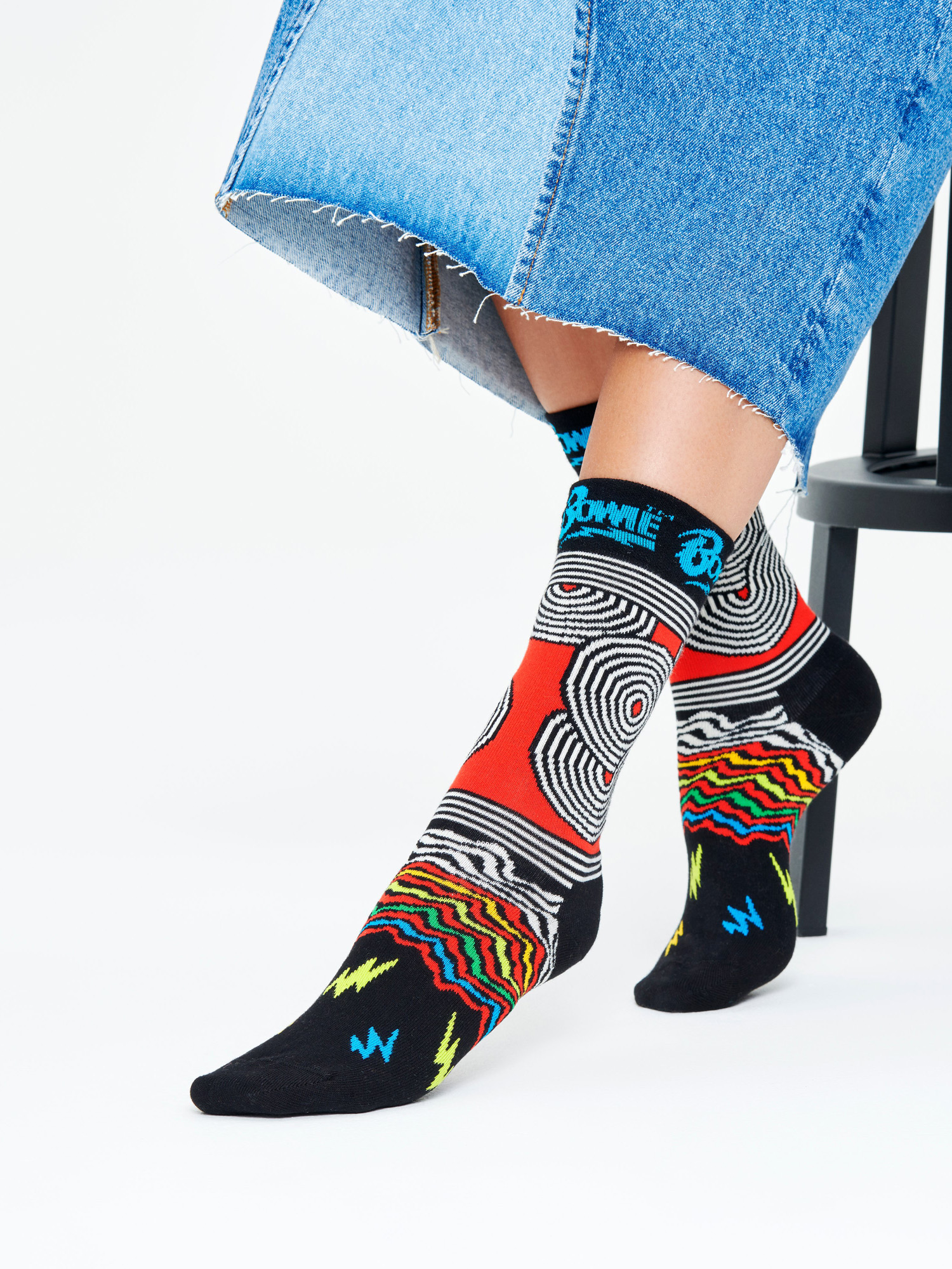 Skarpetki Happy Socks X Dawid Bowie Tokyo Pop (black)