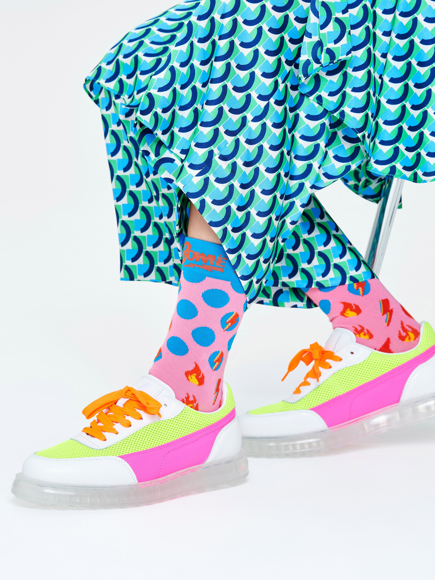 Skarpetki Happy Socks X Dawid Bowie Aladdin Sane (pink)