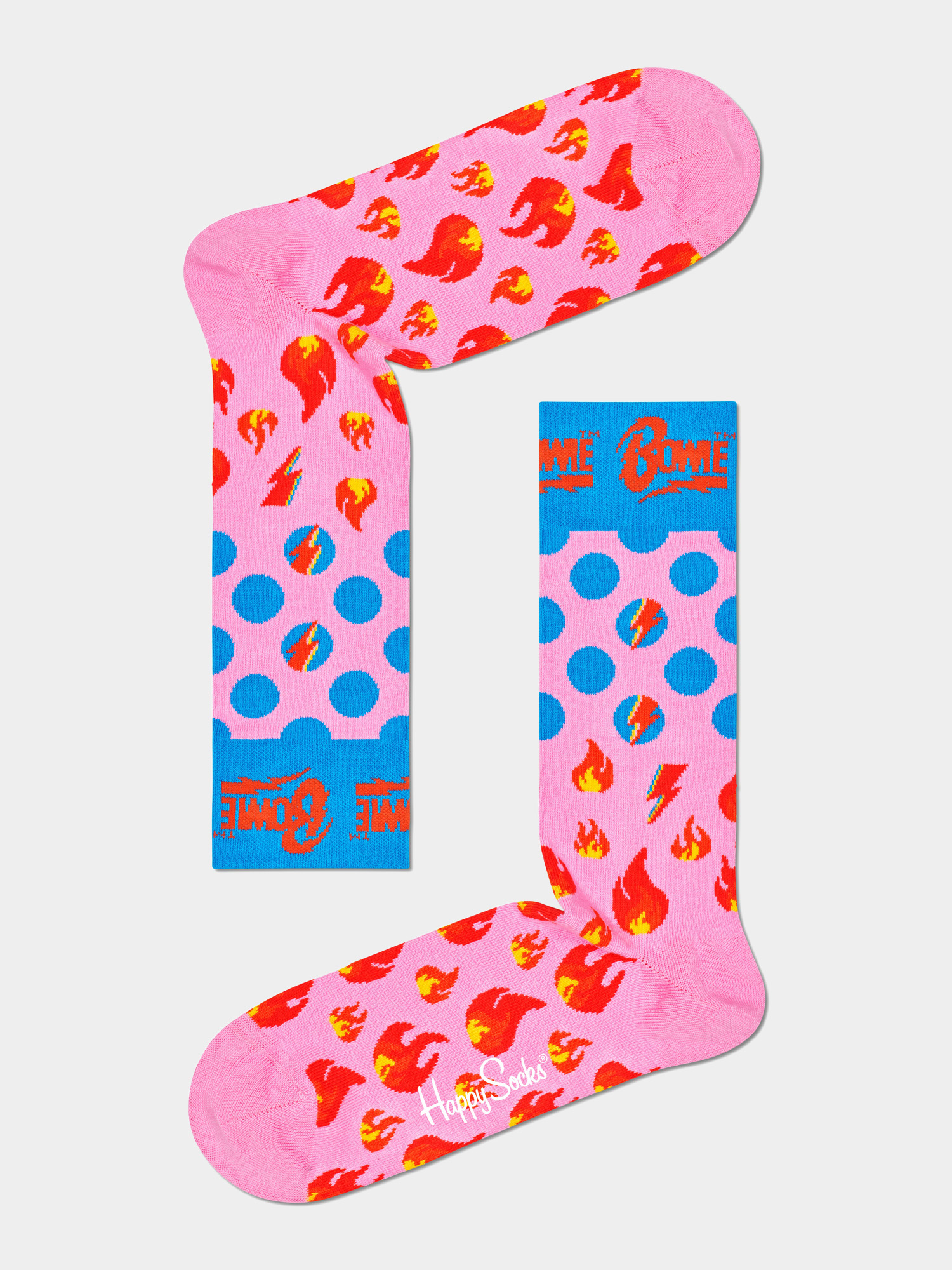 Skarpetki Happy Socks X Dawid Bowie Aladdin Sane (pink)