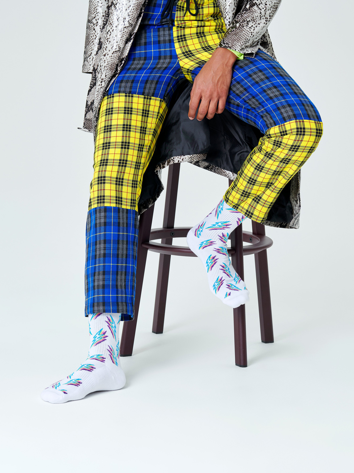 Skarpetki Happy Socks Shadow Flash (white)