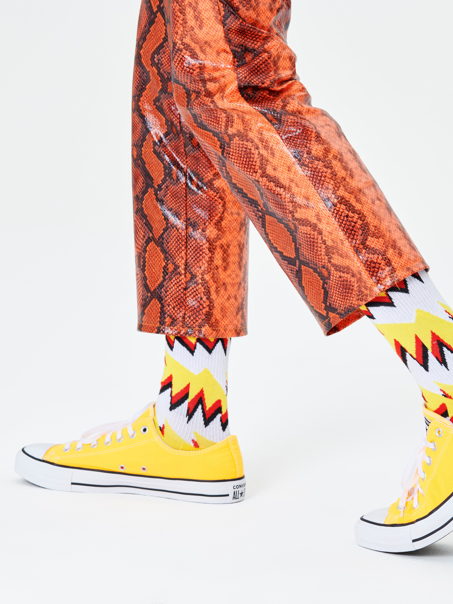 Skarpetki Happy Socks Rock Stripe (white/yellow)