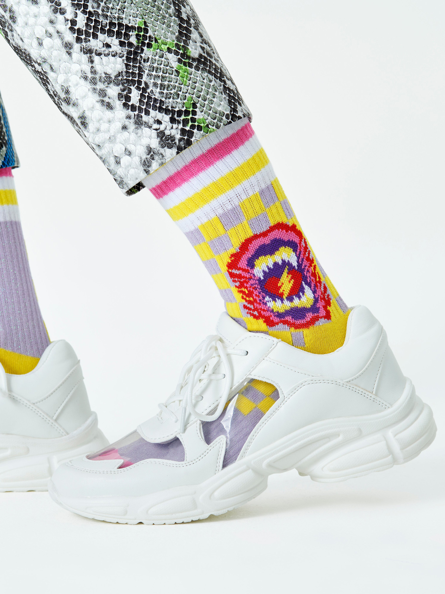 Skarpetki Happy Socks Roar Thin (pink)