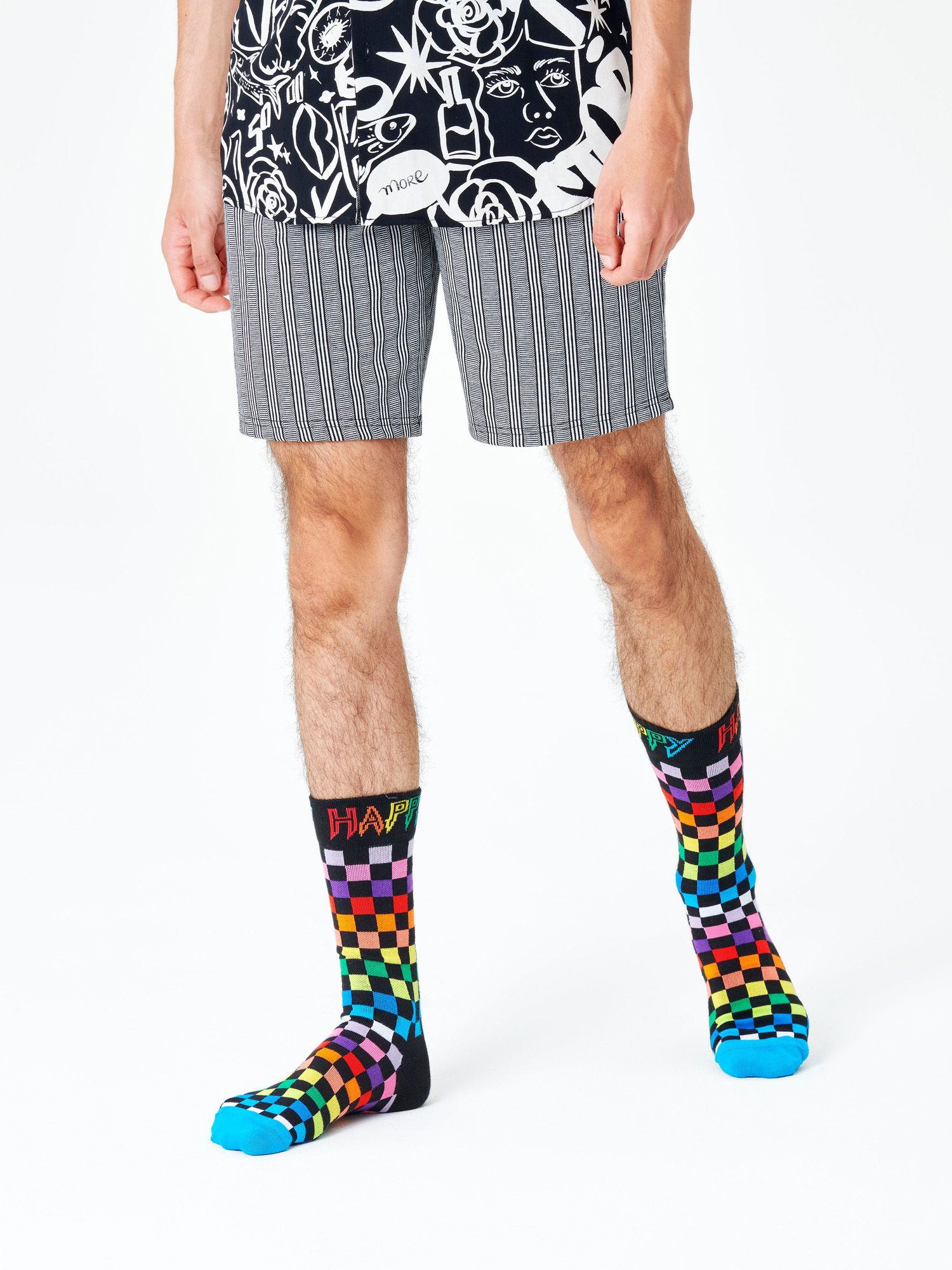 Skarpetki Happy Socks Rainbow Check Thin (multi)