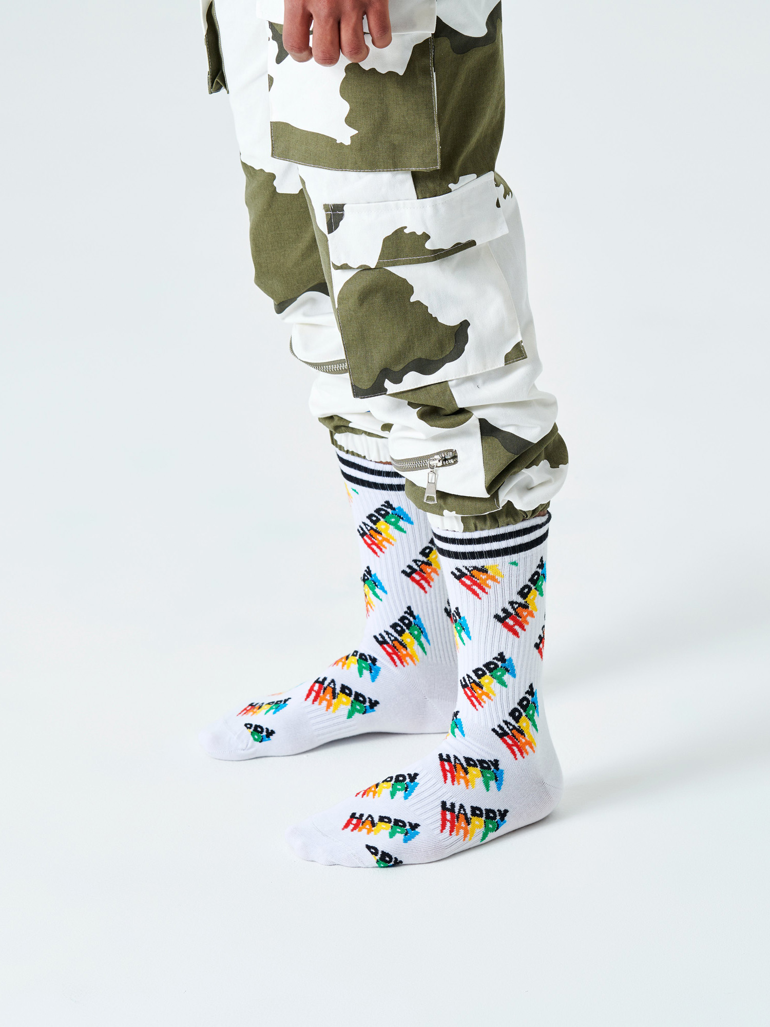 Skarpetki Happy Socks Happy Logo Thin (white)