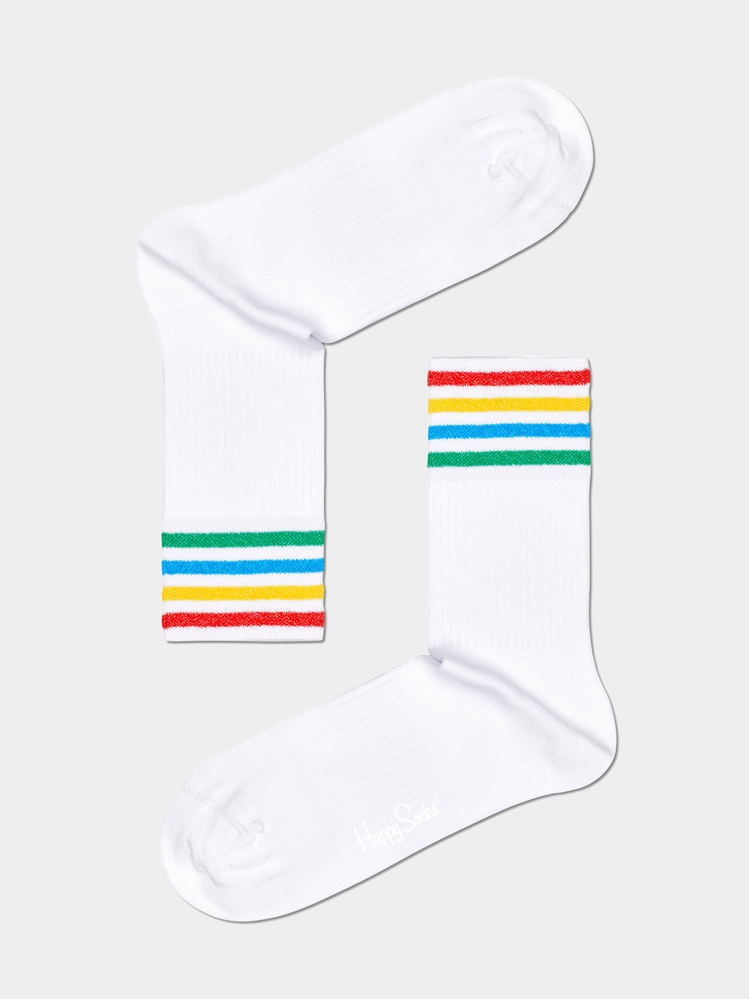 Skarpetki Happy Socks Colour Cuff 3/4 (white)