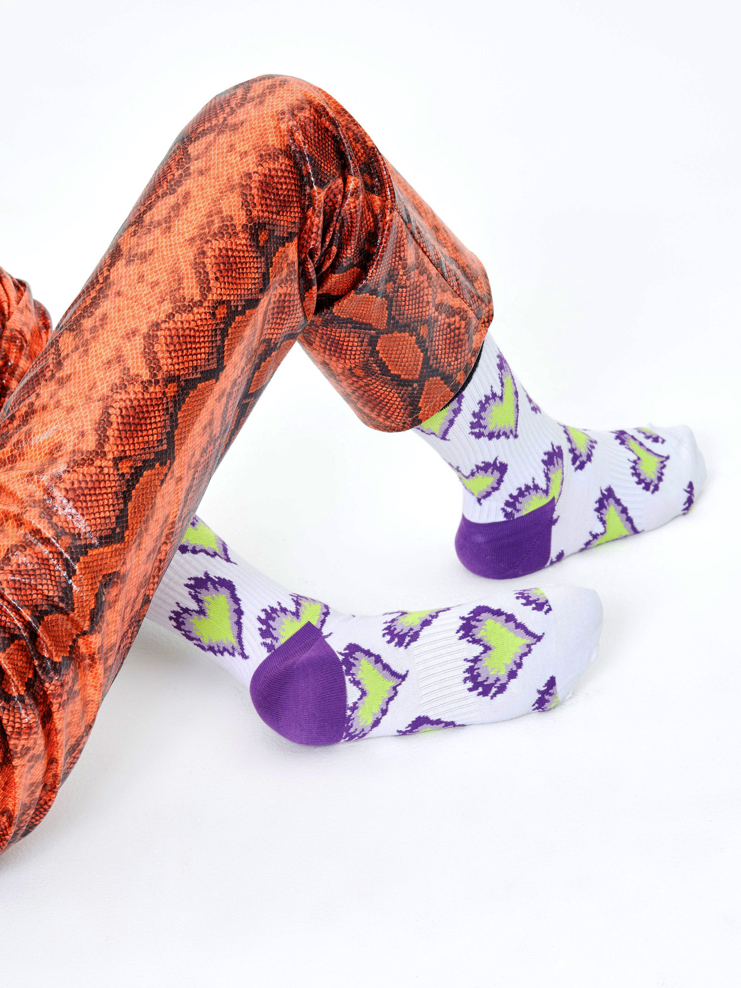 Skarpetki Happy Socks Burning Heart Thin (white)