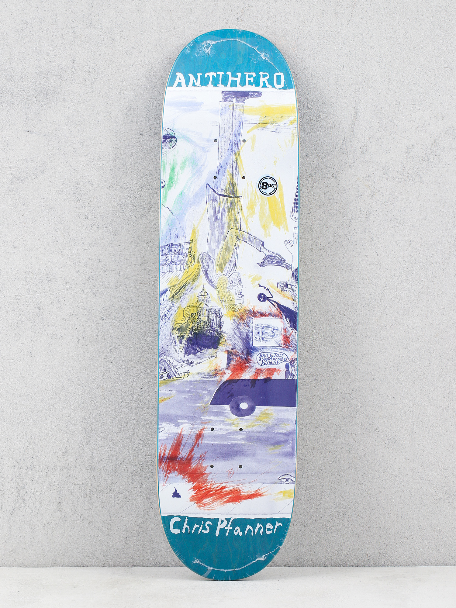 Deck Antihero Pfanner Sf Then And Now (teal)