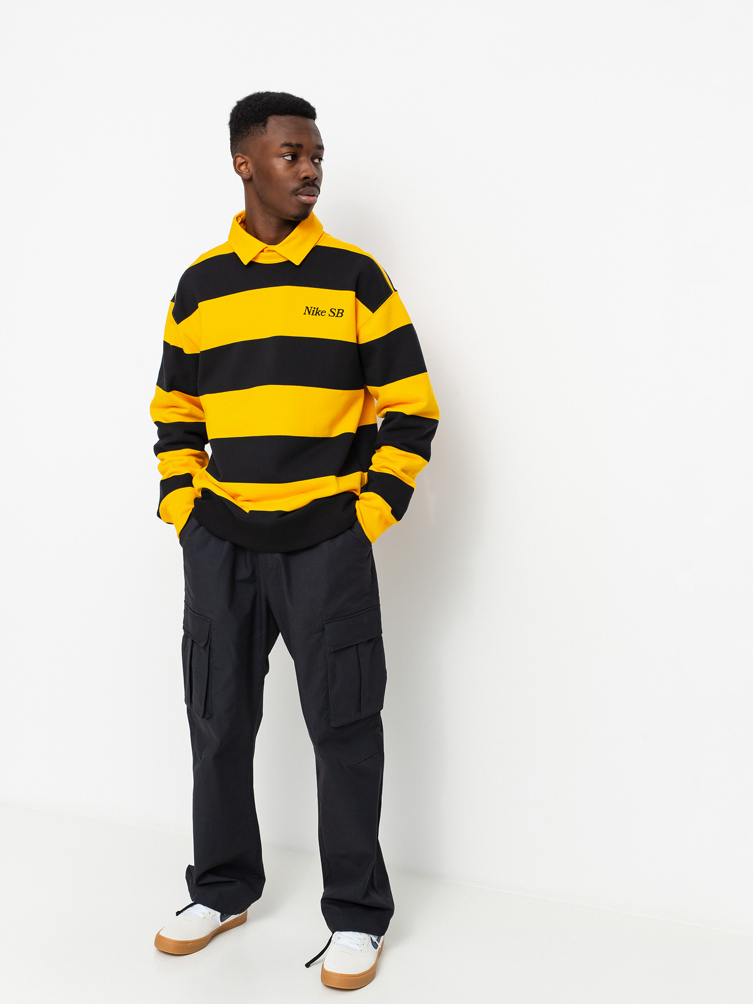 Bluza Nike SB Stripe Crew (university gold/black/black)