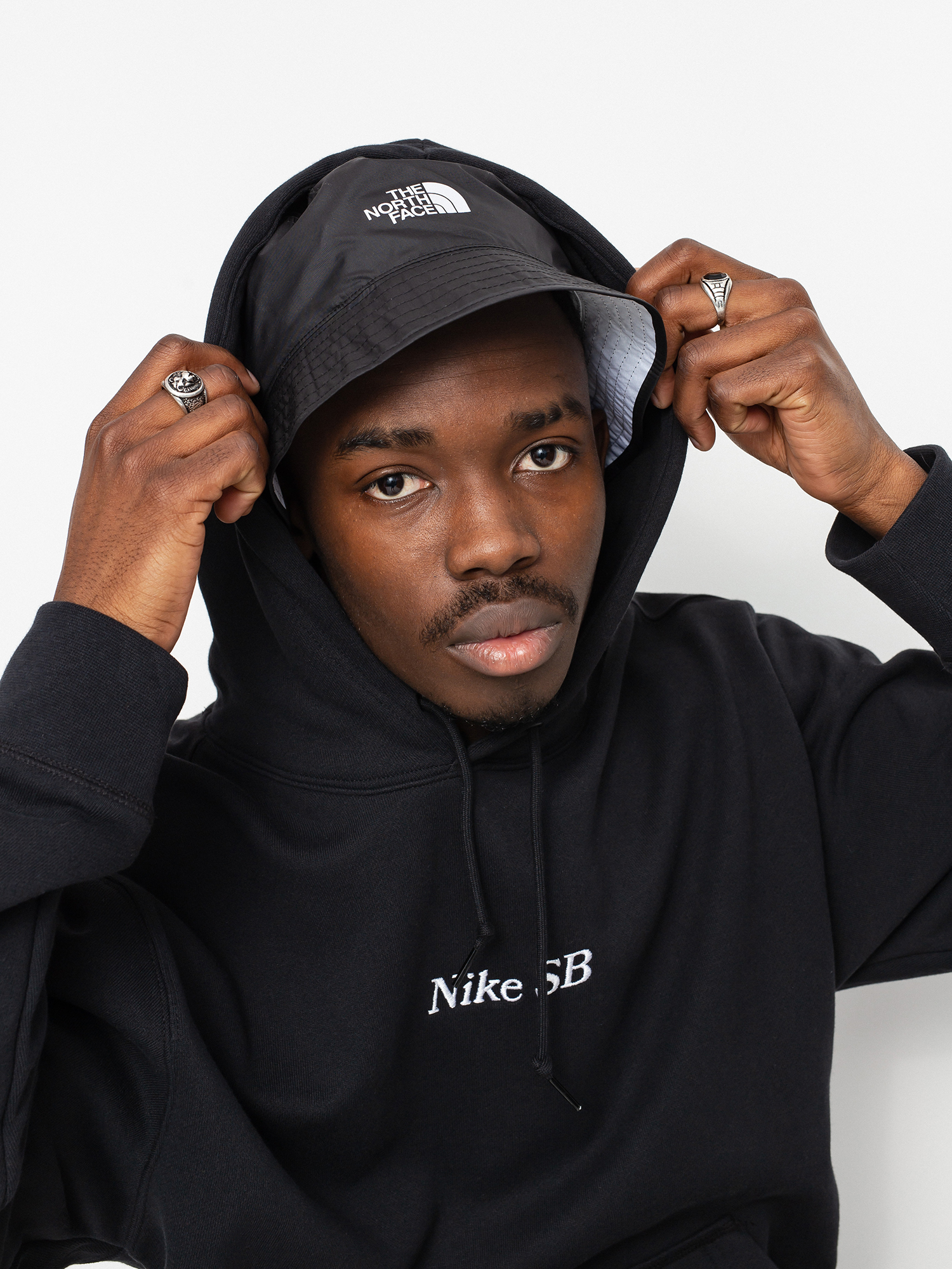 Bluza z kapturem Nike SB Front Script HD (black/white)