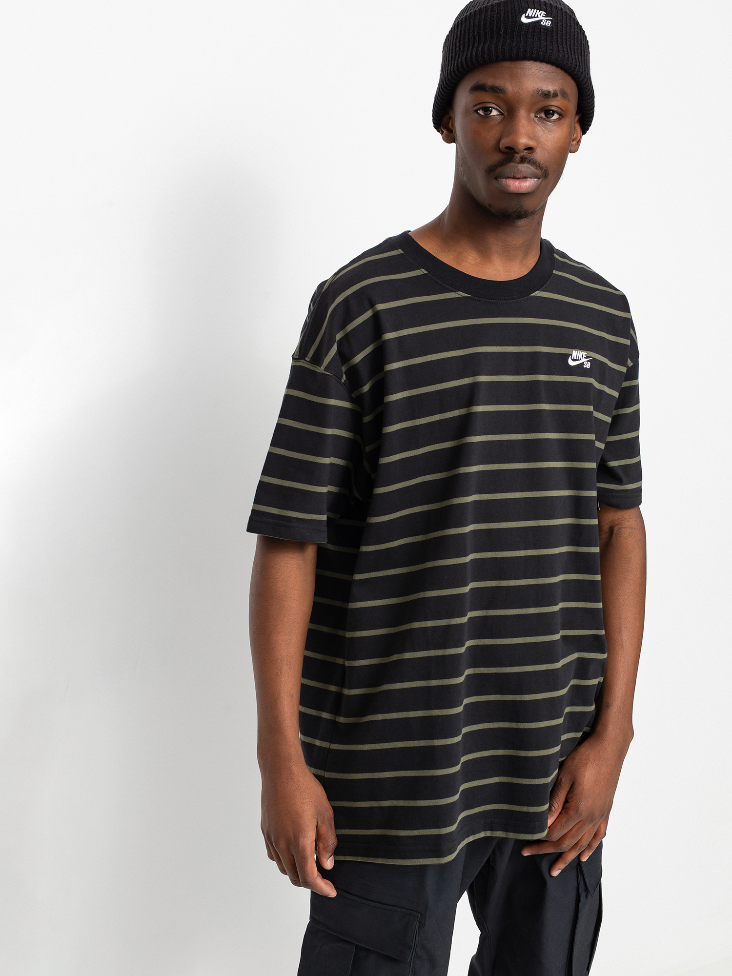 T-shirt Nike SB YD Strip (black/cargo khaki)