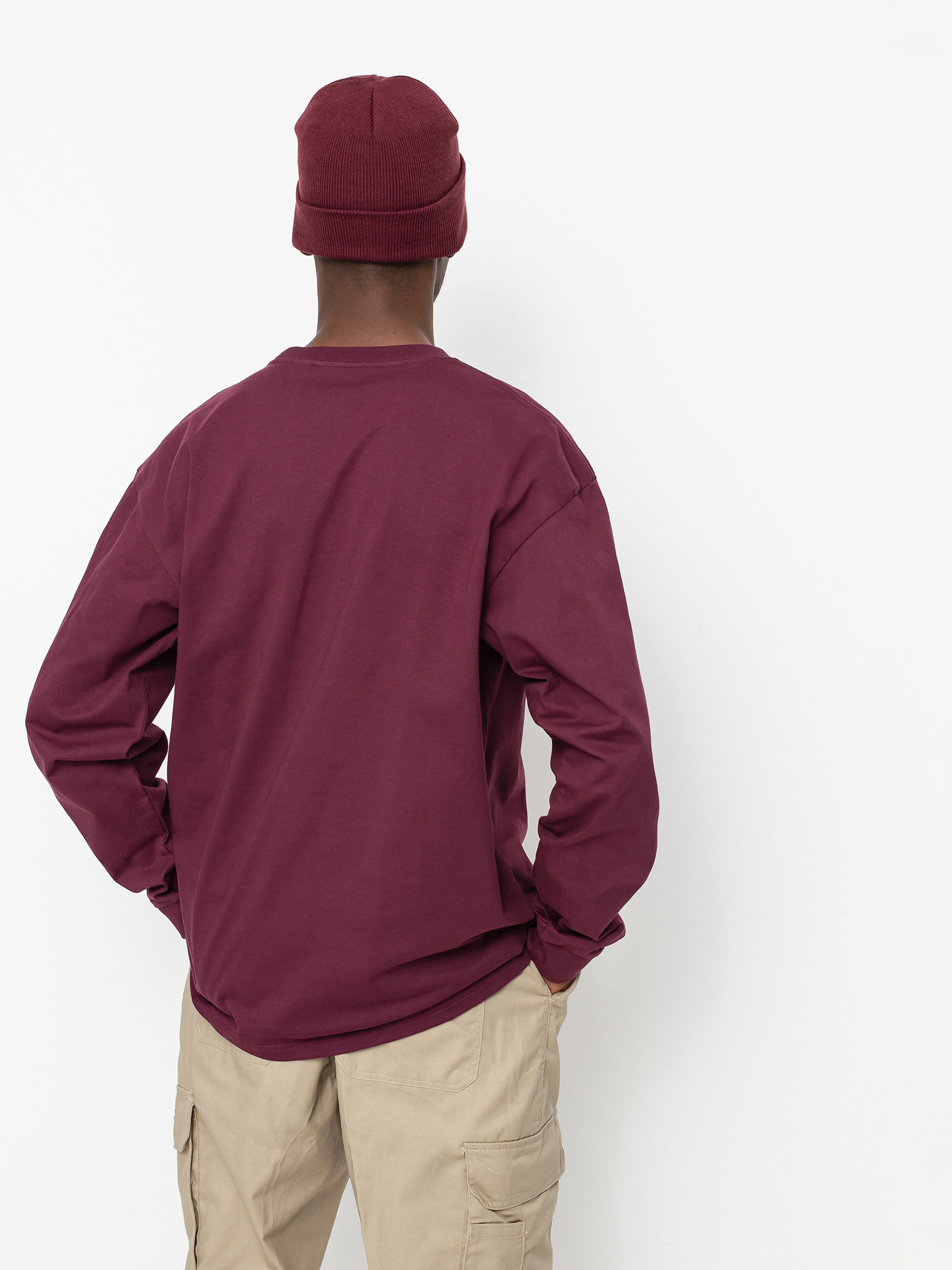 Longsleeve Carhartt WIP Chase (shiraz/gold)