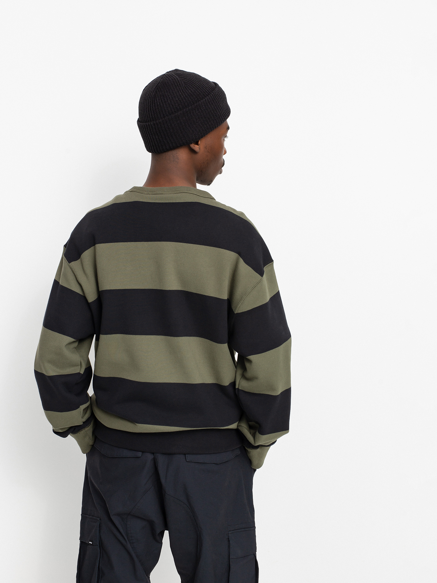 Bluza Nike SB Stripe Crew (cargo khaki/black/black)