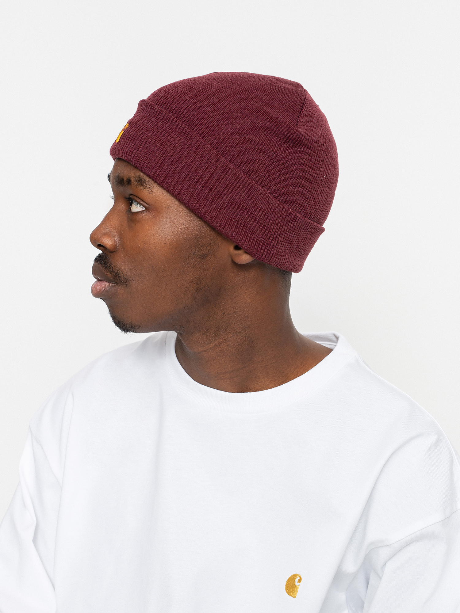 Czapka zimowa Carhartt WIP Chase (shiraz/gold)