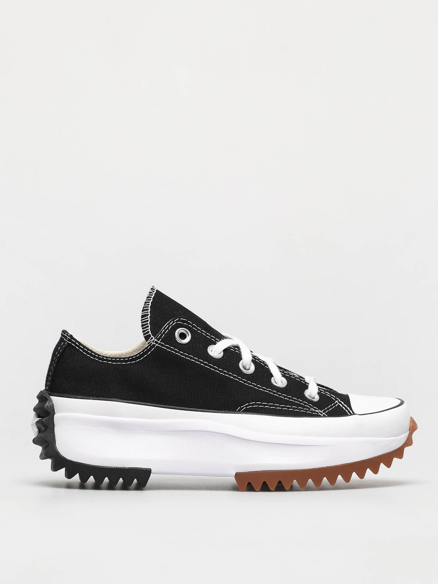 converse run star hike platform ox in black