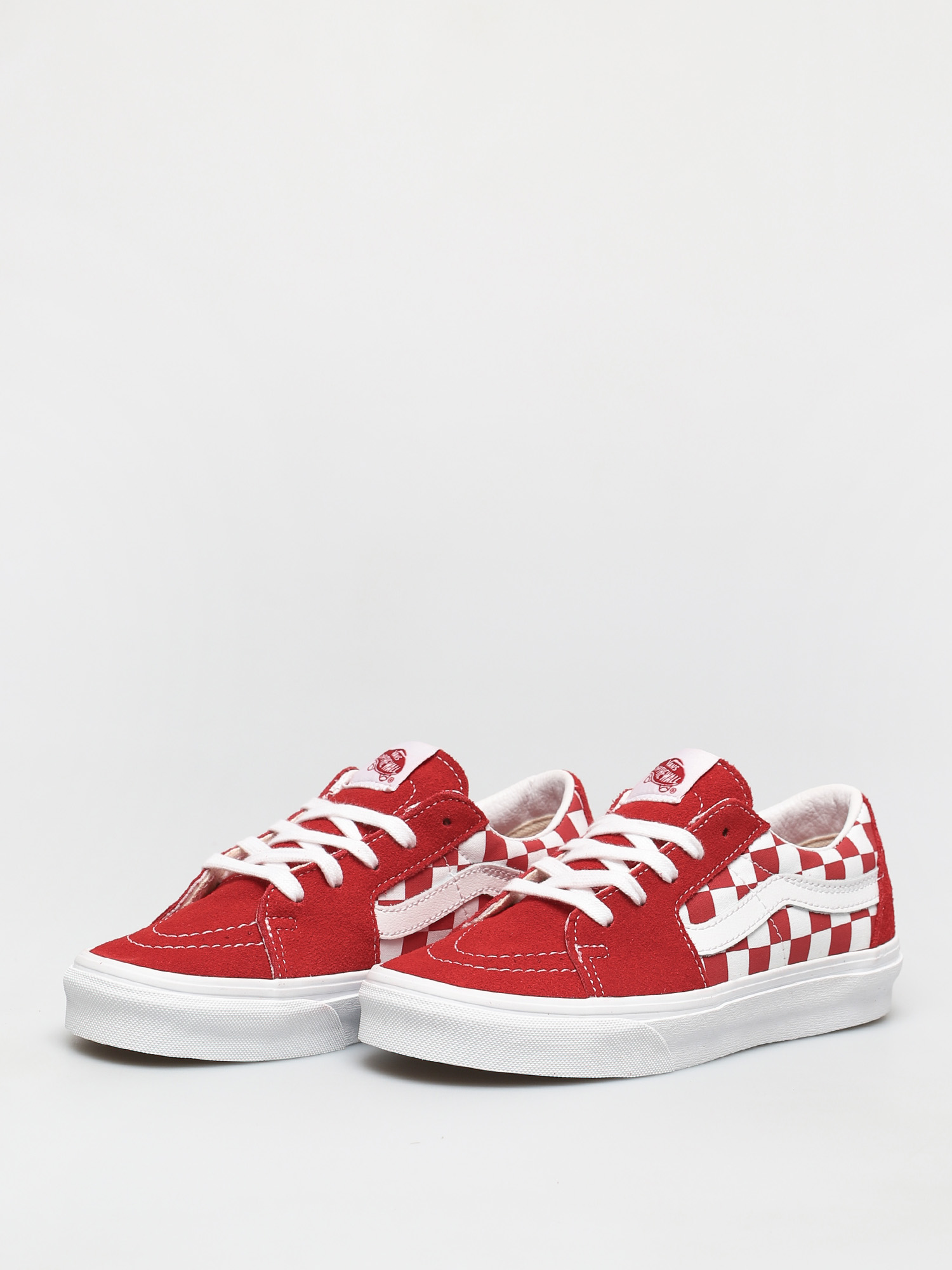 Buty Vans Sk8 Low (canvas/suede racing red/checkerboard)