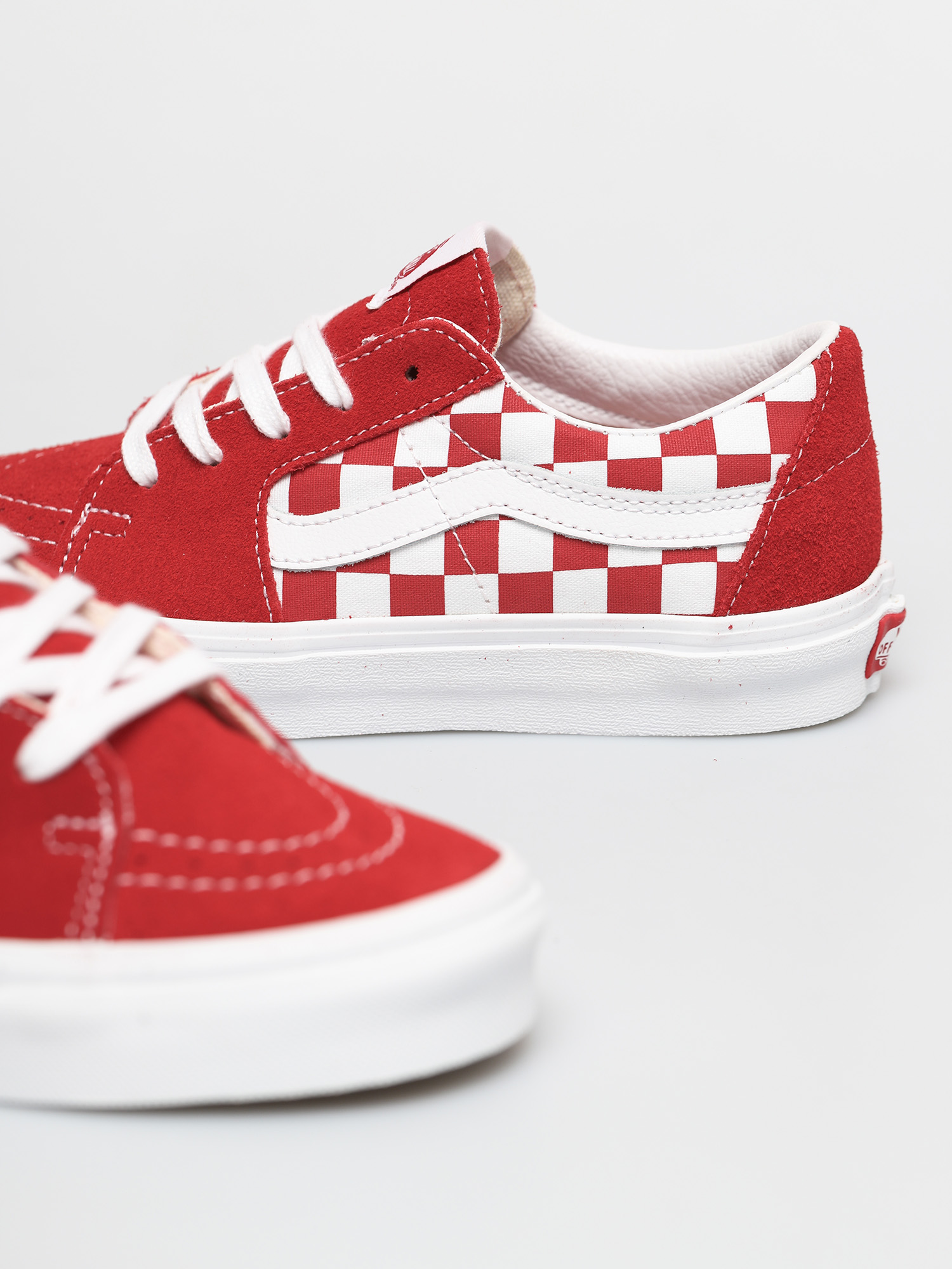 Buty Vans Sk8 Low (canvas/suede racing red/checkerboard)