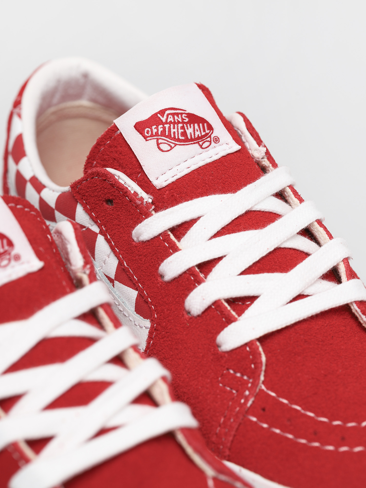 Buty Vans Sk8 Low (canvas/suede racing red/checkerboard)