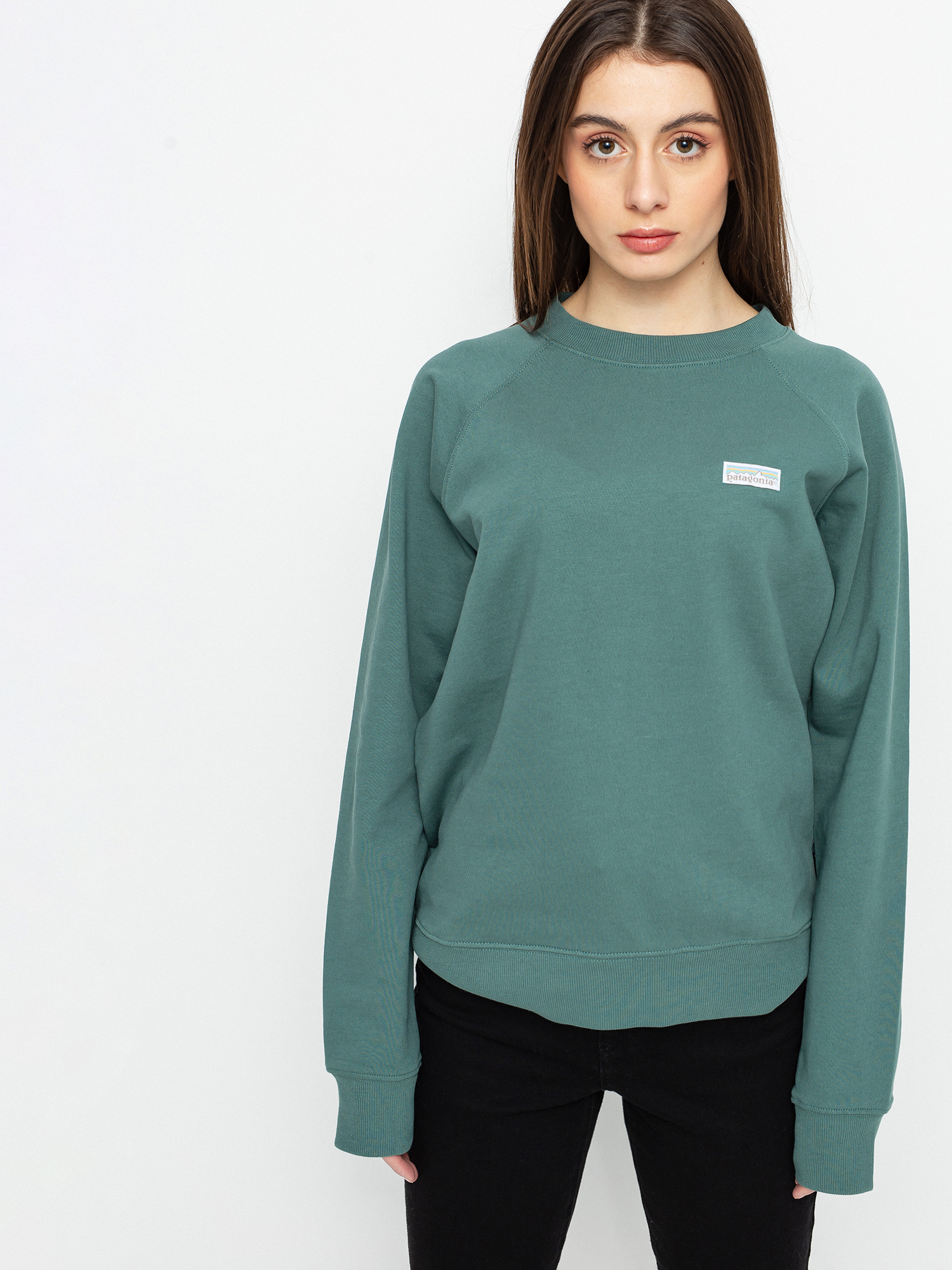 Bluza Patagonia Pastel P 6 Label Organic Crew Wmn (regen green)