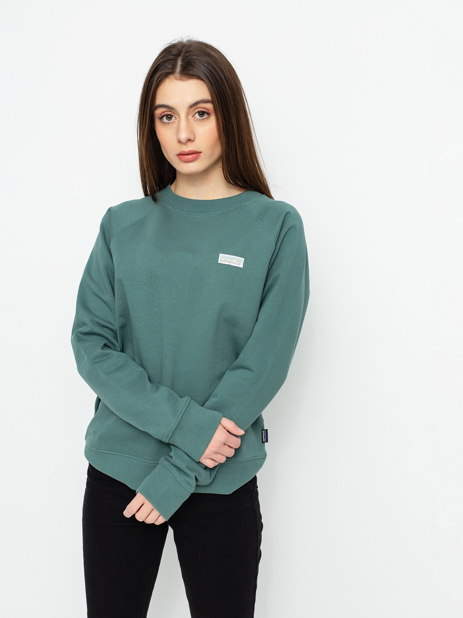Bluza Patagonia Pastel P 6 Label Organic Crew Wmn (regen green)
