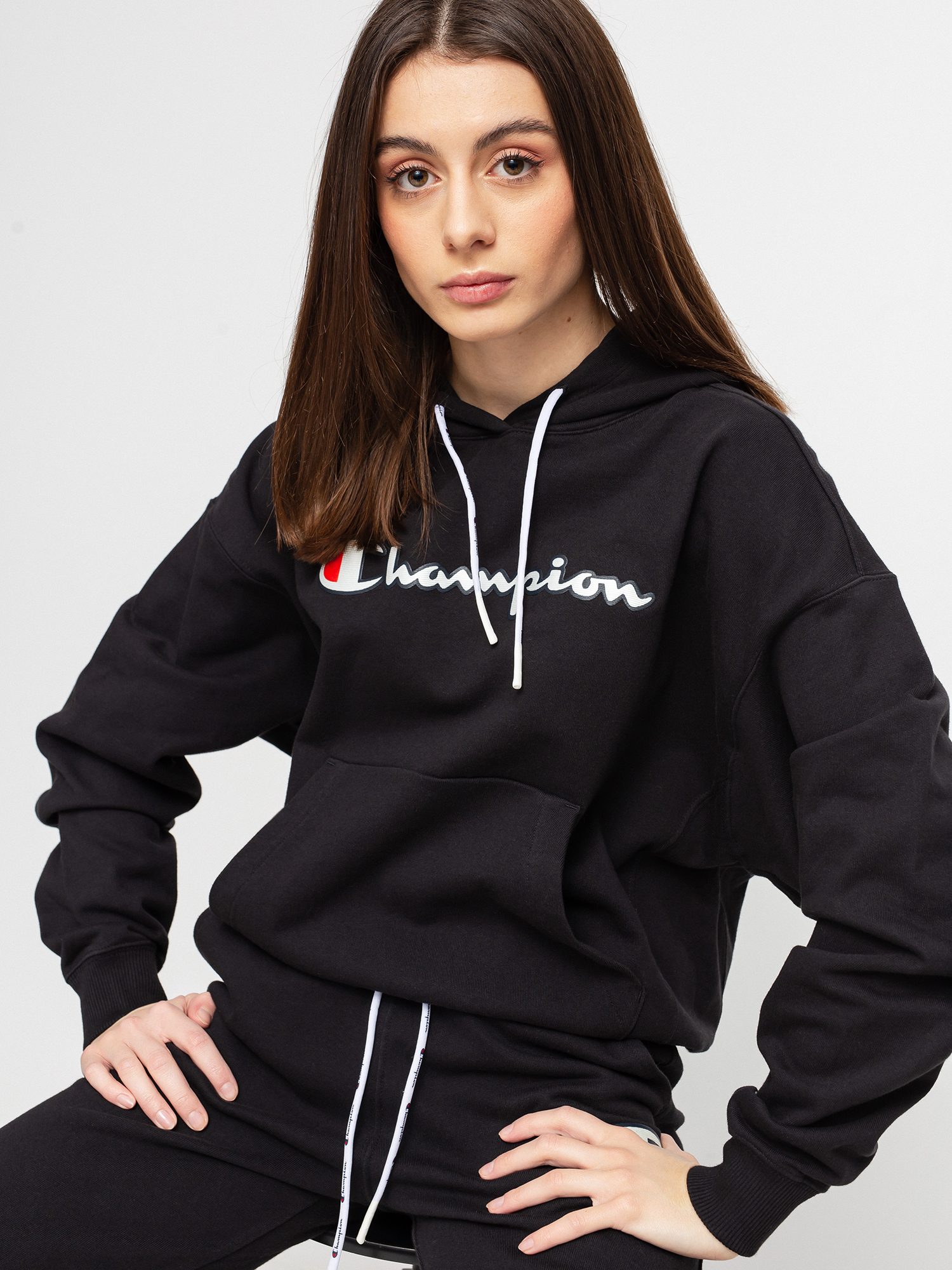 Bluza z kapturem Champion Sweatshirt HD 112638 Wmn (nbk)