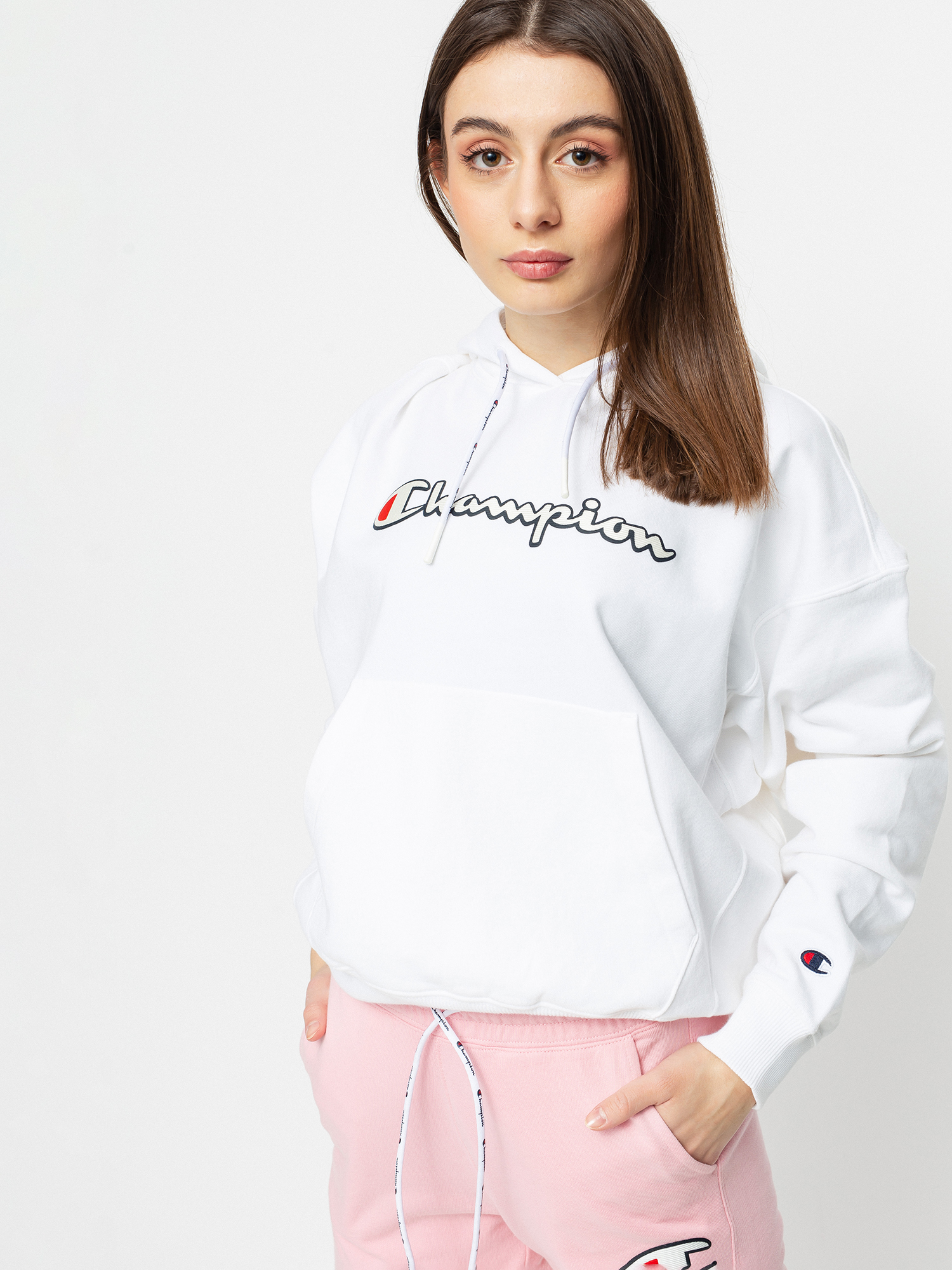 Bluza z kapturem Champion Sweatshirt HD 112638 Wmn (wht)