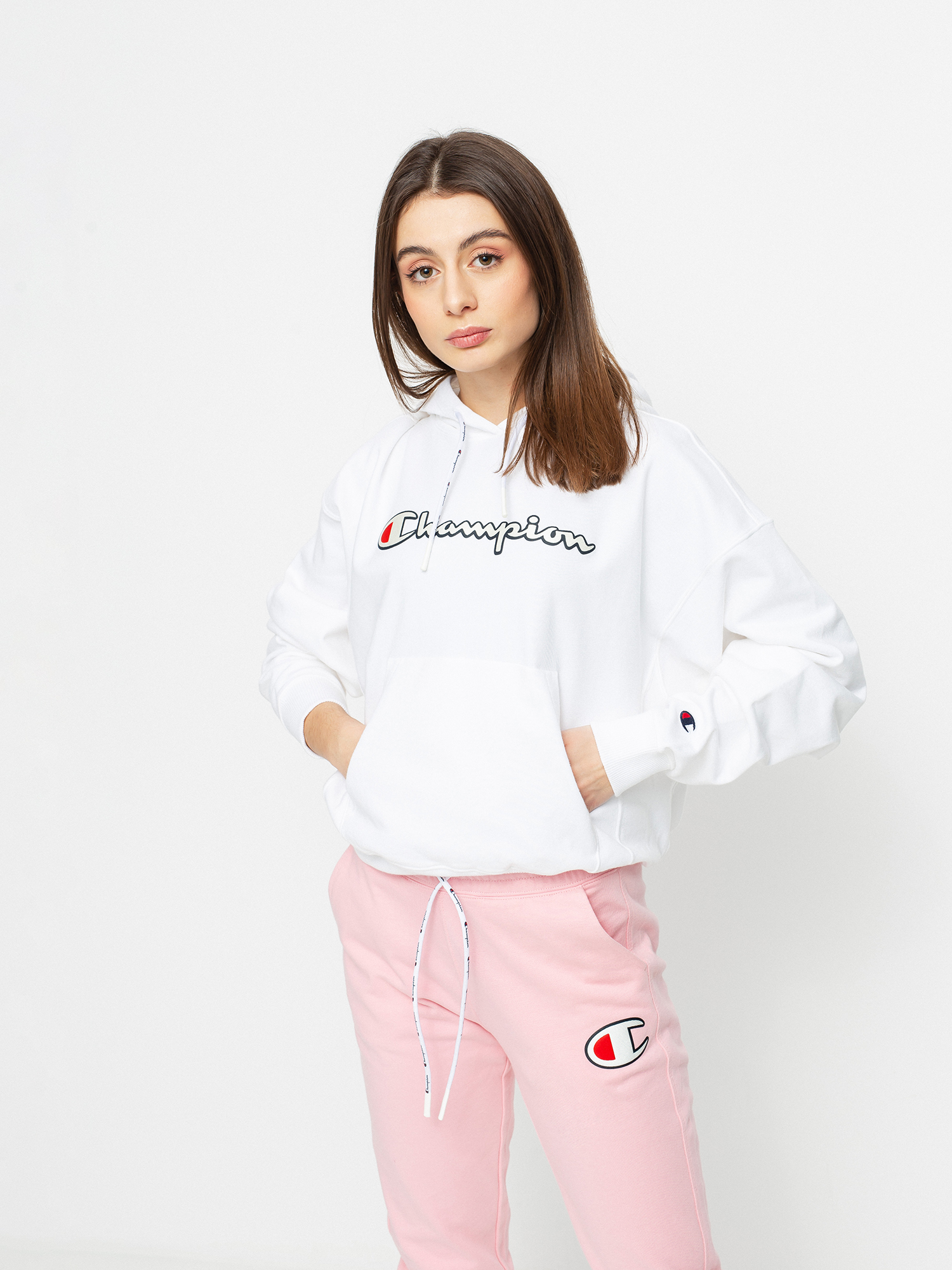 Bluza z kapturem Champion Sweatshirt HD 112638 Wmn (wht)