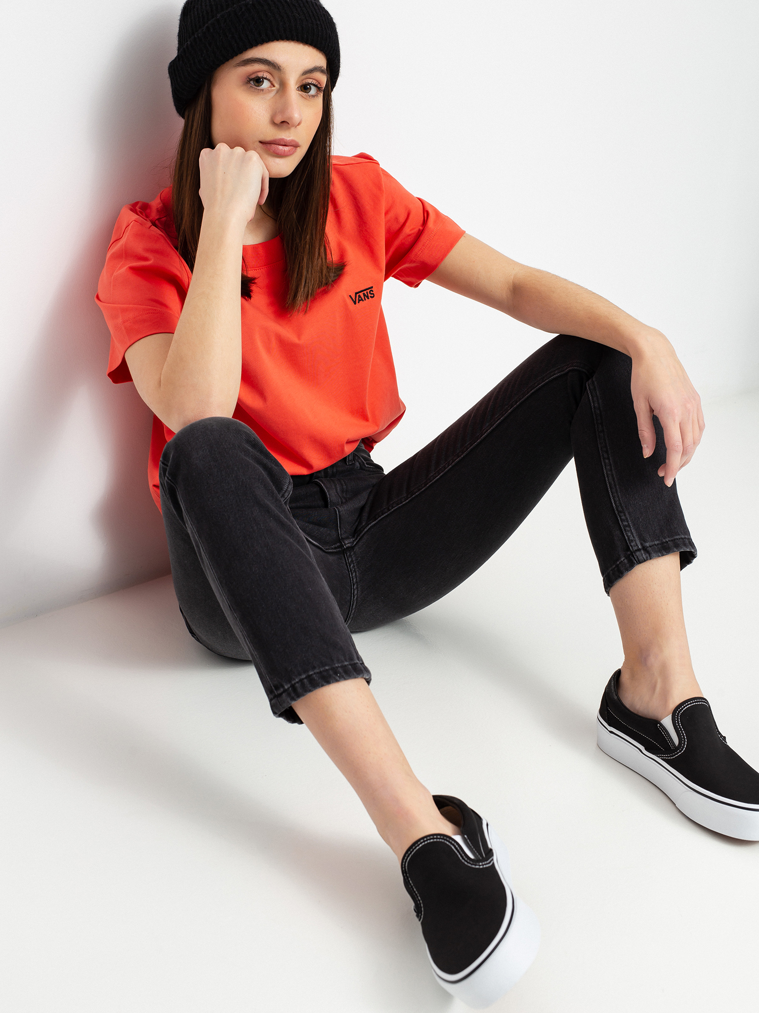 T-shirt Vans Junior V Boxy Wmn (hot coral)