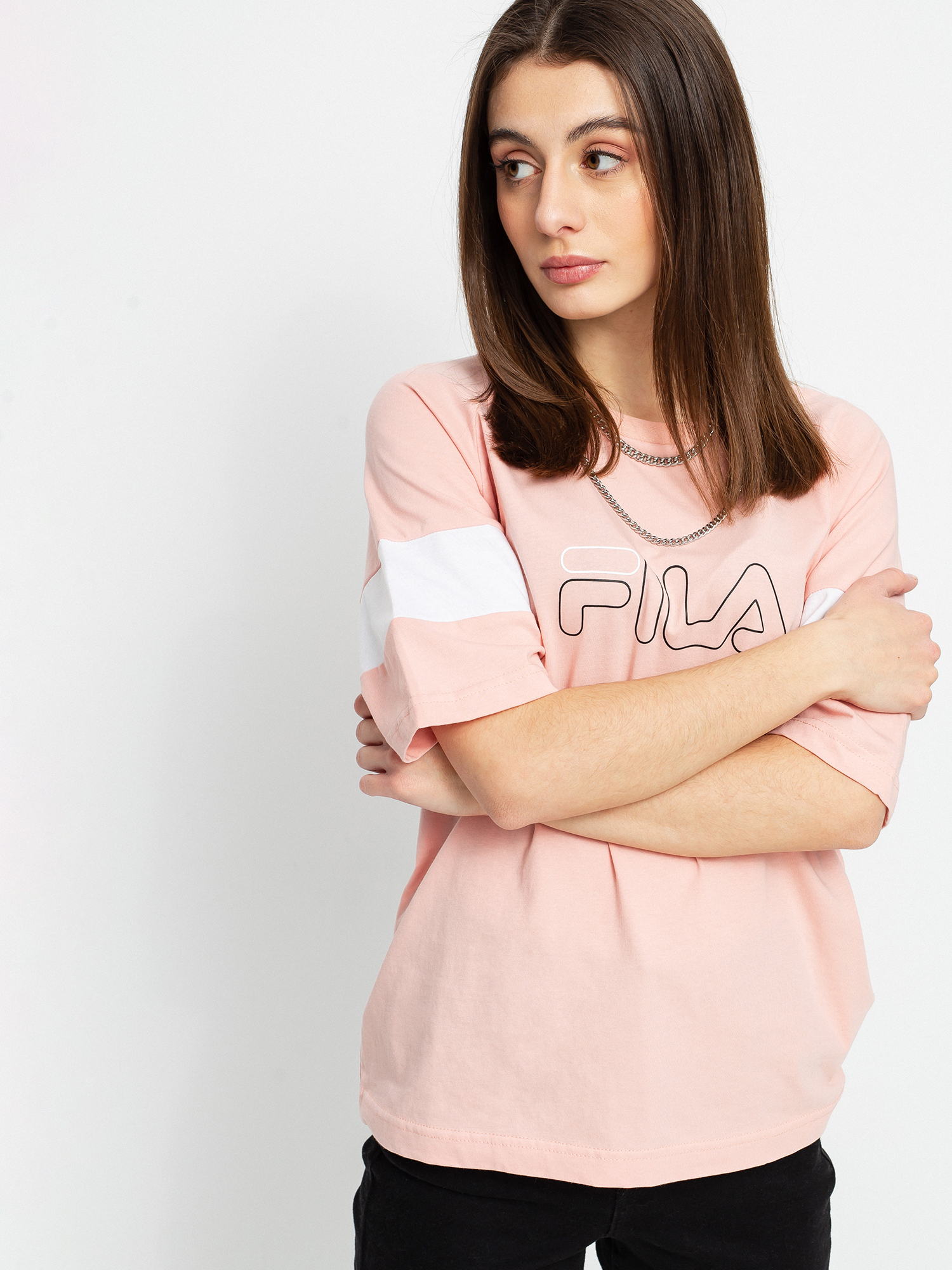 T-shirt Fila Jacklyn Wmn (coral cloud/bright white)