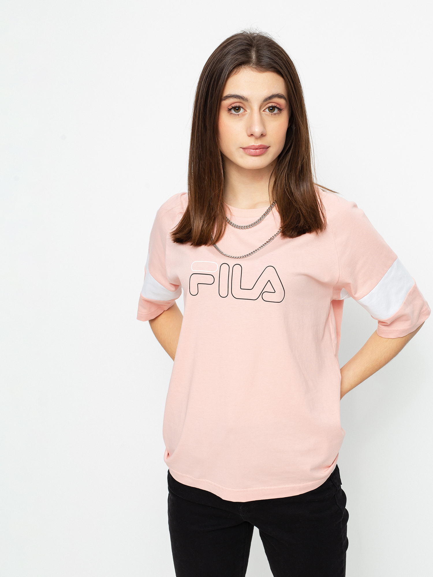 T-shirt Fila Jacklyn Wmn (coral cloud/bright white)