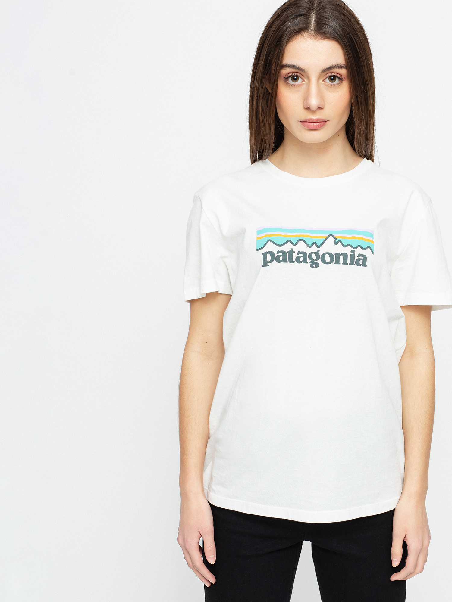 T-shirt Patagonia Pastel P 6 Logo Organic Crew Wmn (white)