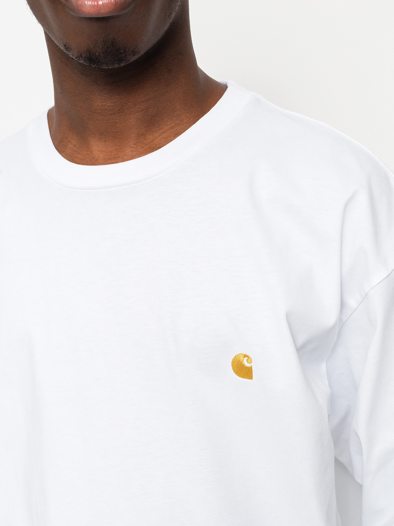 Longsleeve Carhartt Chase (white/gold)