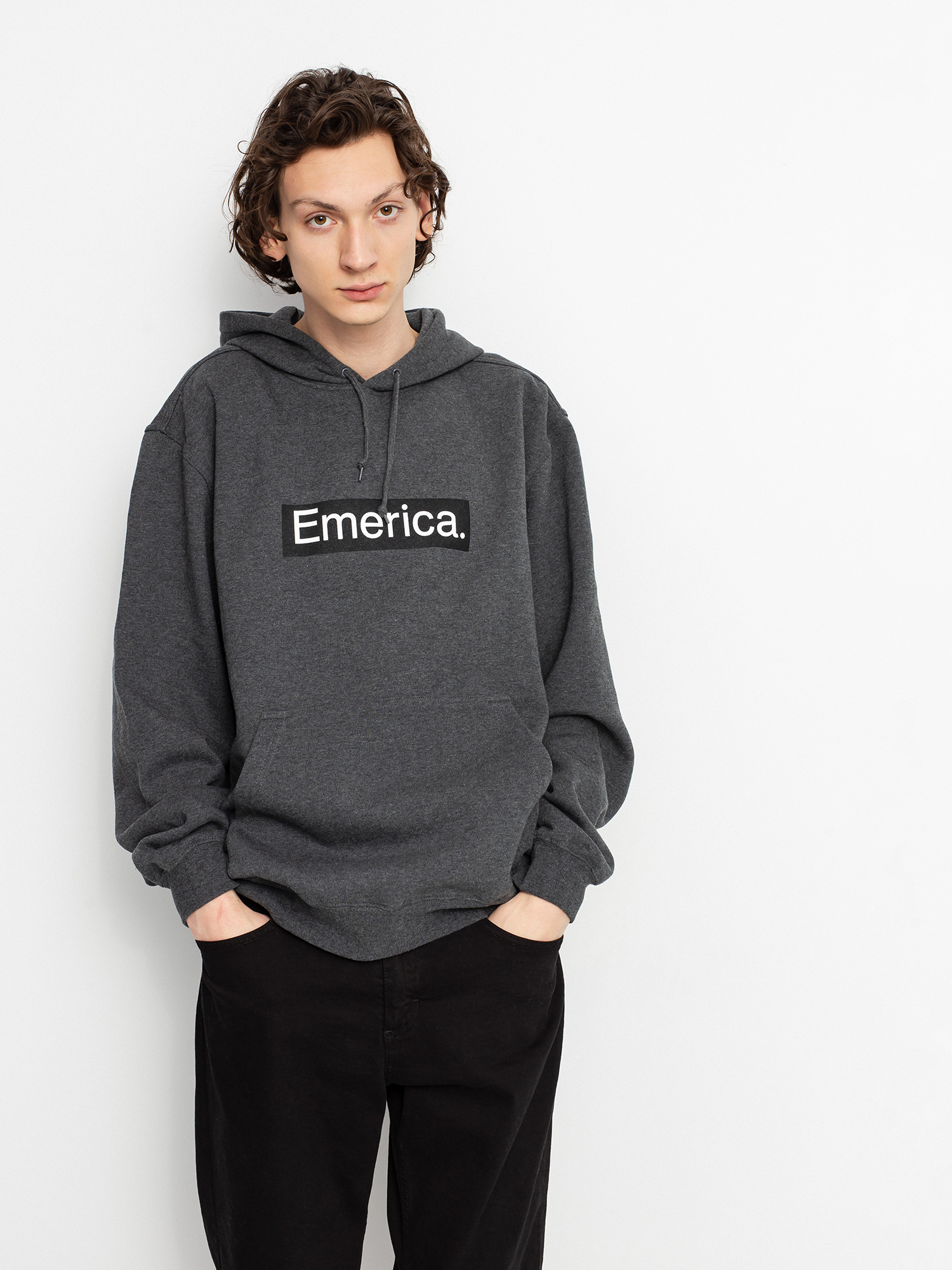 Bluza z kapturem Emerica Pure Bar HD (charcoal/heather)