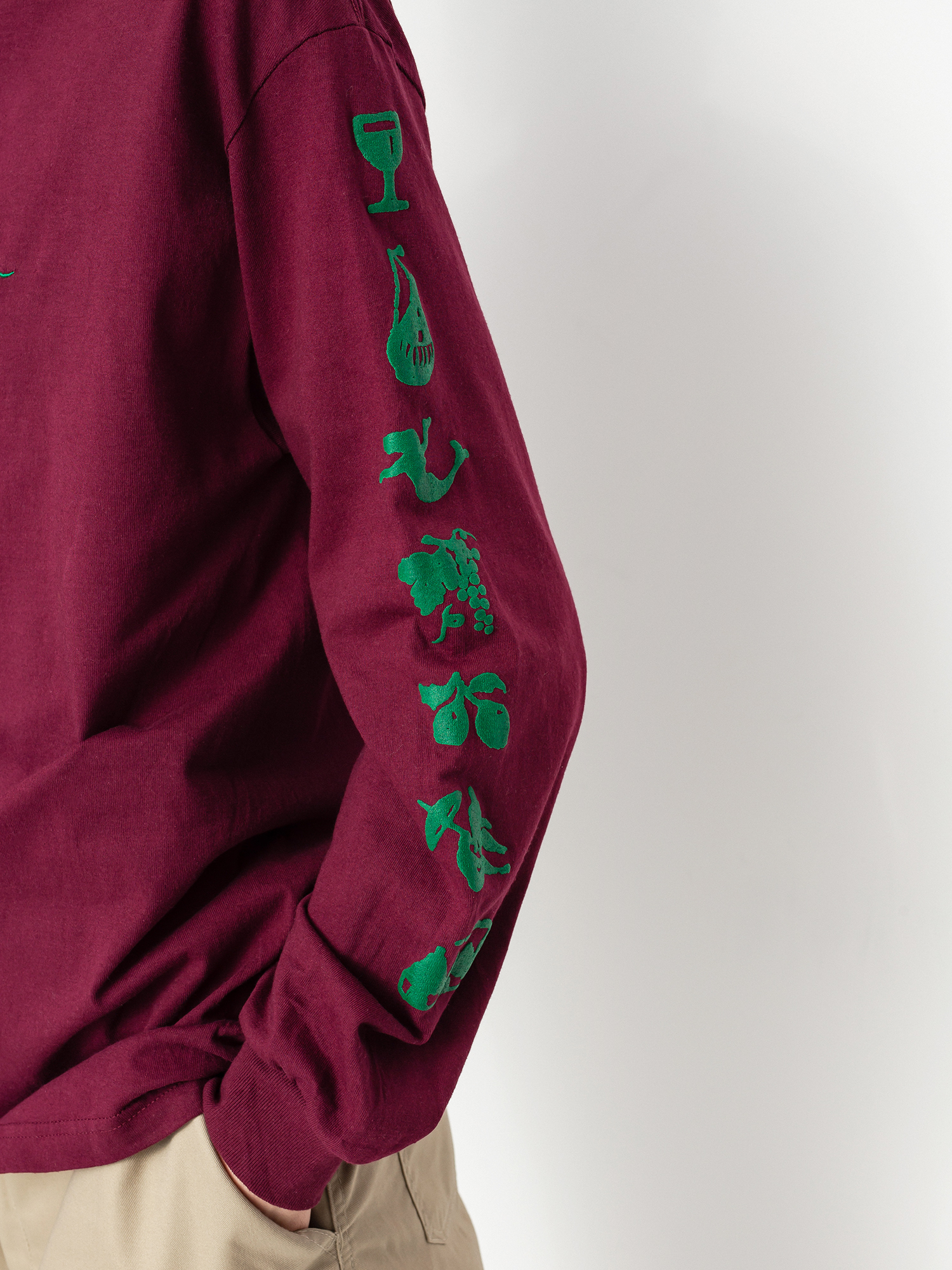 Longsleeve Pass Port Life Of Leisure Embroidery (maroon)