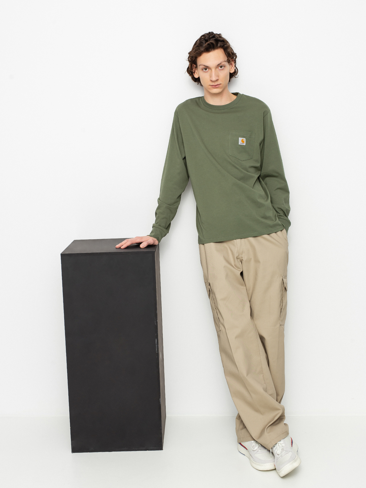 Longsleeve Carhartt WIP Pocket (dollar green)