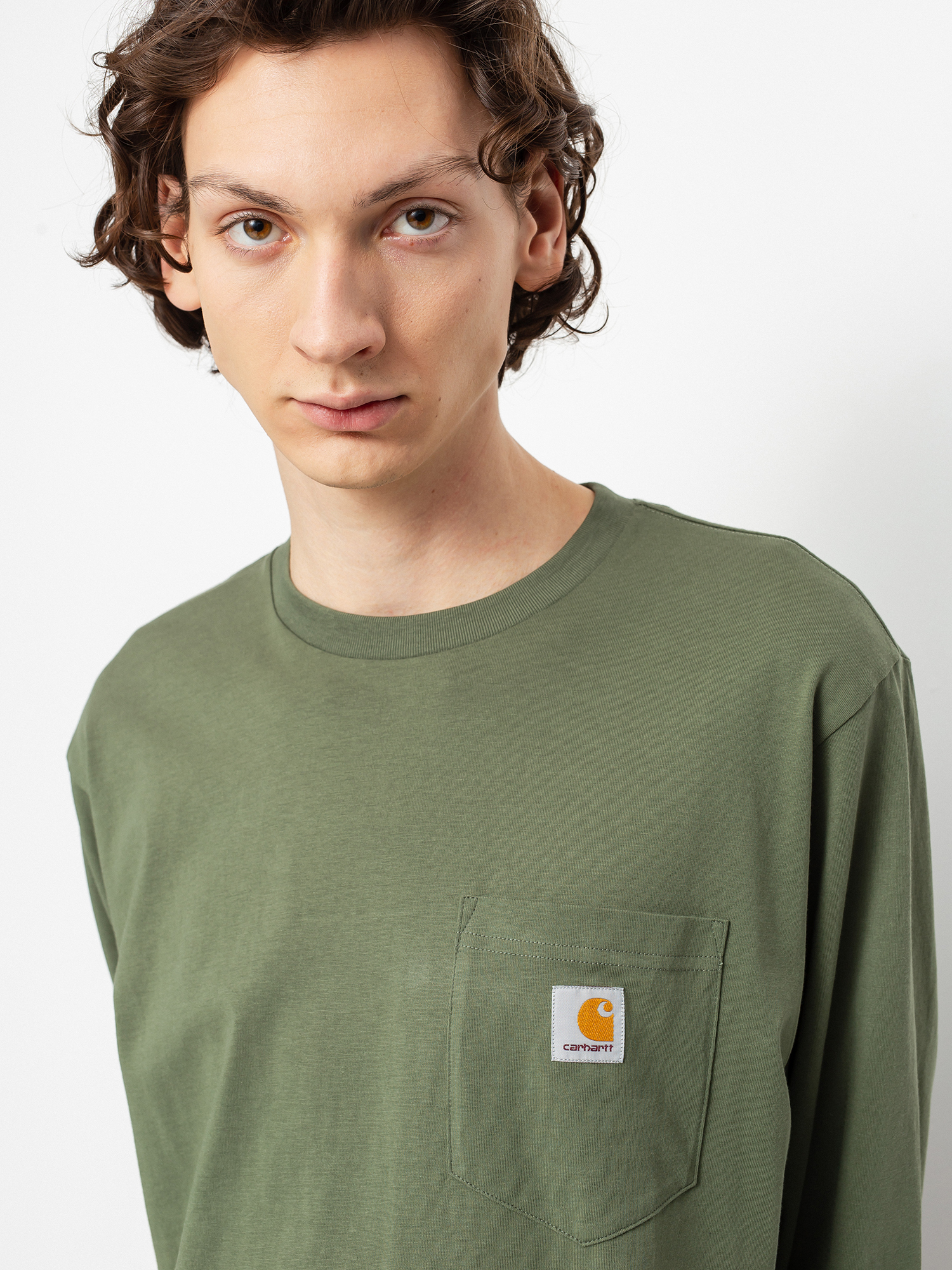 Longsleeve Carhartt WIP Pocket (dollar green)